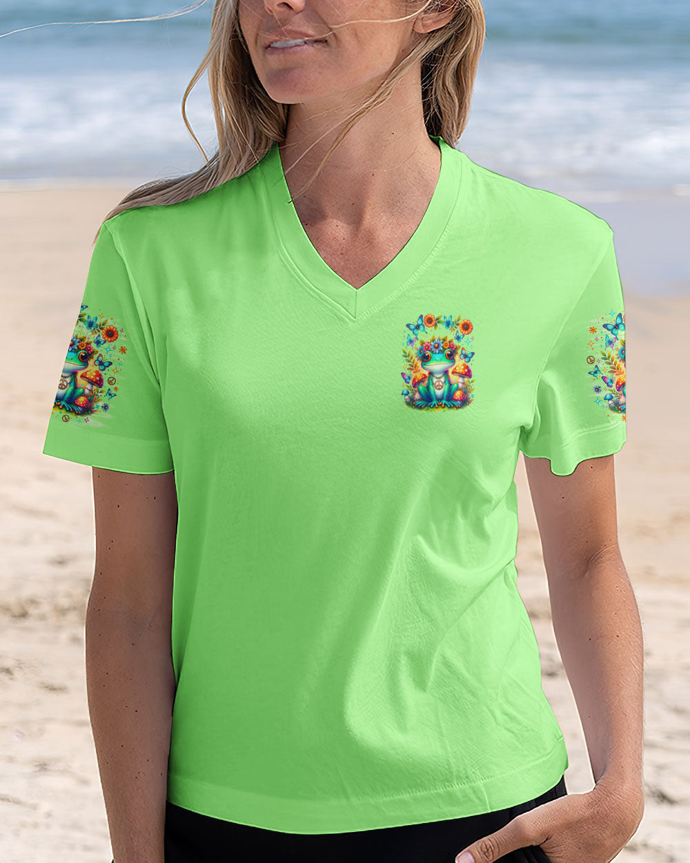 BE YOU THE WORLD WILL ADJUST FROG  ALL OVER PRINT - TLNO0802253