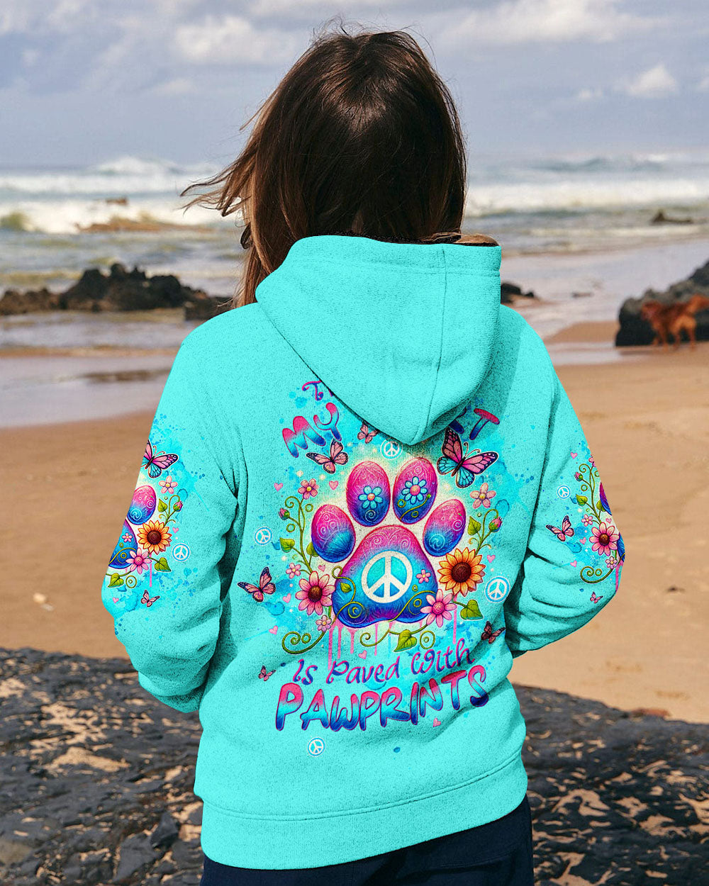 THE ROAD TO MY HEART DOG PAW ALL OVER PRINT - TLTW1406244