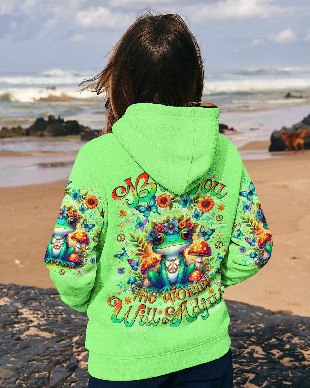 BE YOU THE WORLD WILL ADJUST FROG  ALL OVER PRINT - TLNO0802253