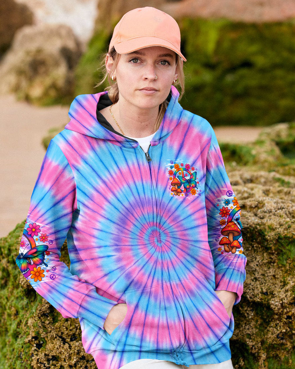 IMAGINE ALL THE PEOPLE LIVING LIFE IN PEACE TIE DYE ALL OVER PRINT - TYPQ1408251
