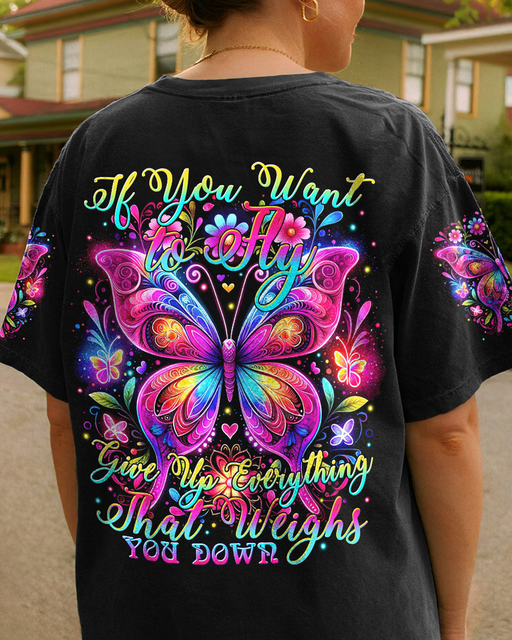 IF YOU WANT TO FLY BUTTERFLY ALL OVER PRINT - TYTM2612231