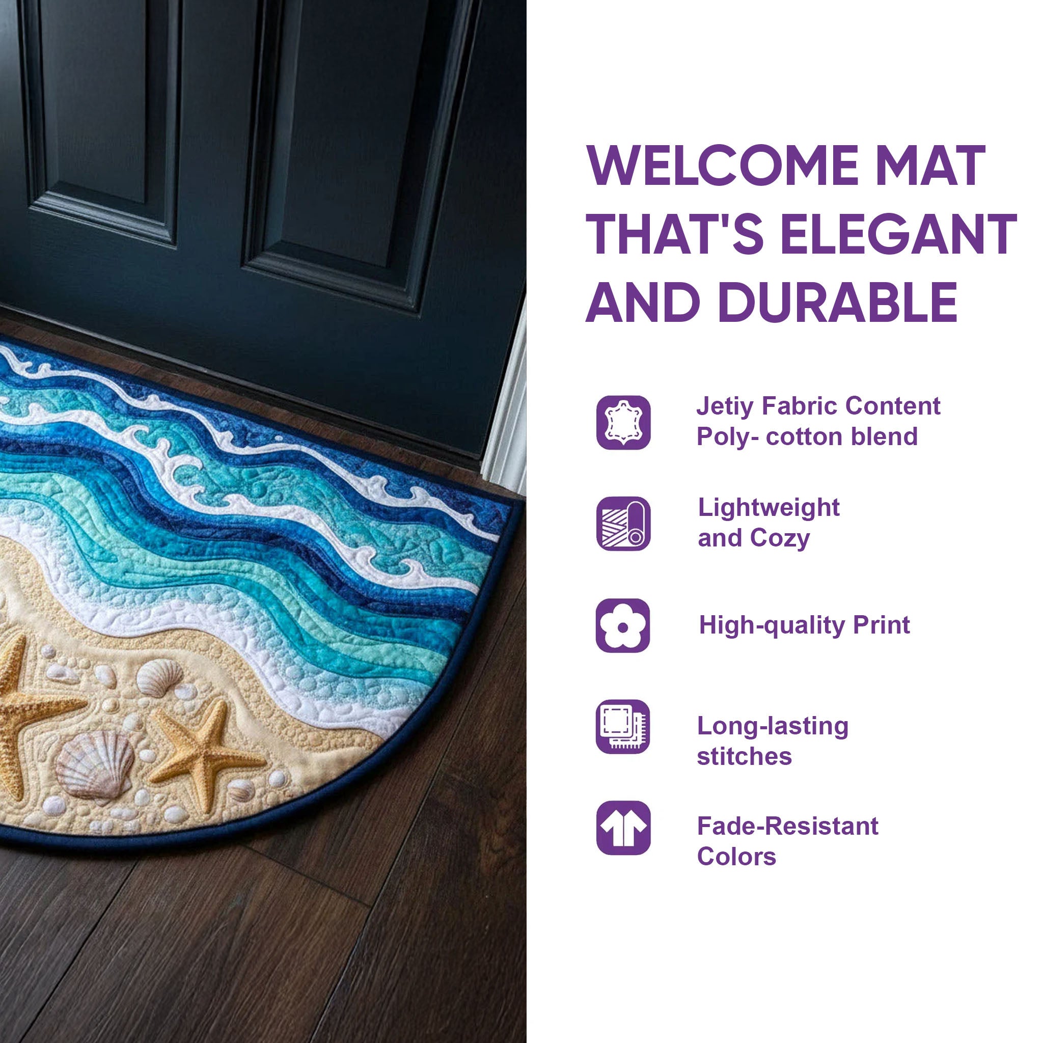 Colorful Sheep Patchwork Quilted Welcome Mat GFTOHD13672