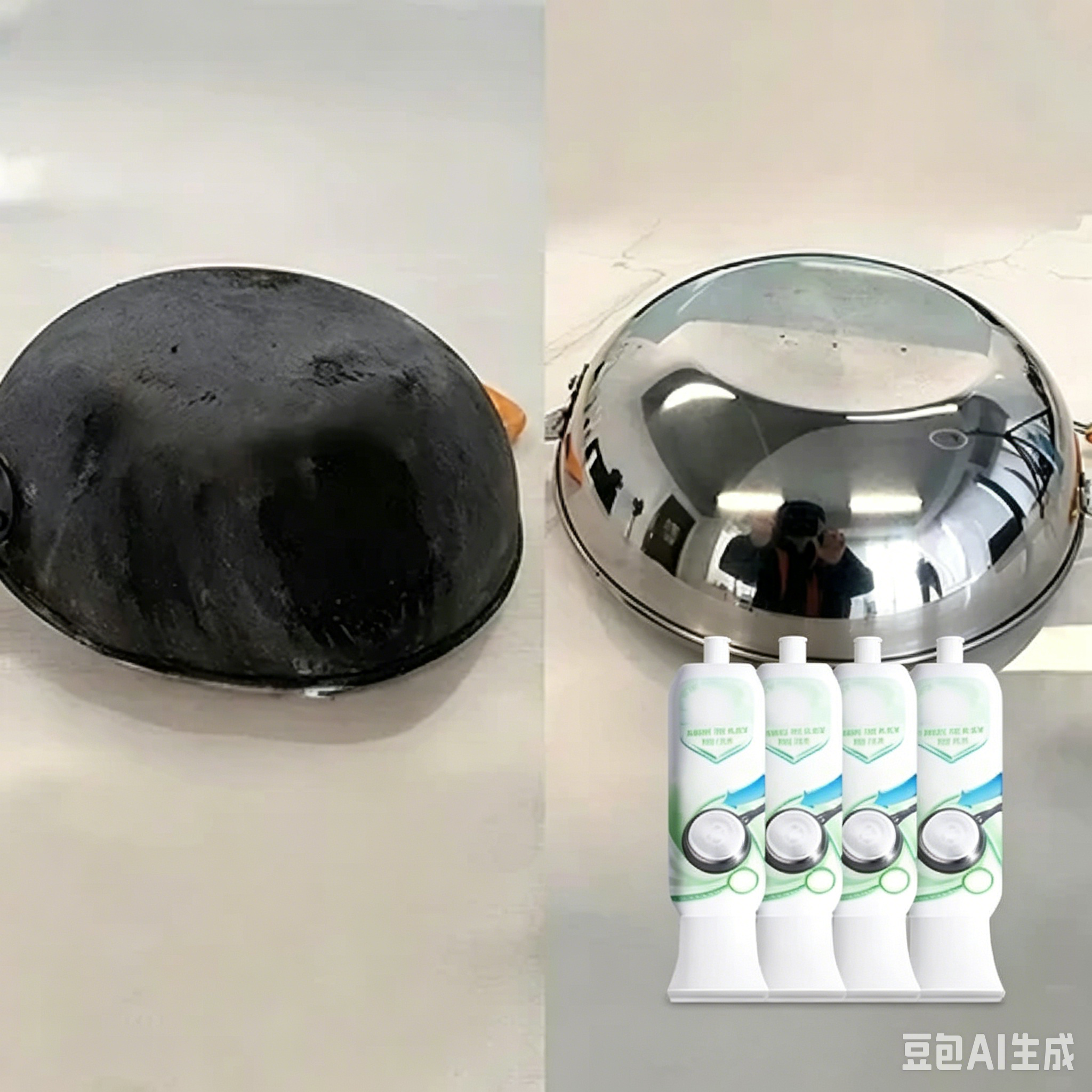 ⏰Burnt Residue Remover Mud Film - Dissolves Stubborn Carbonized Grease in 5 Mins, Non-Toxic & No Scrubbing Needed 🍳