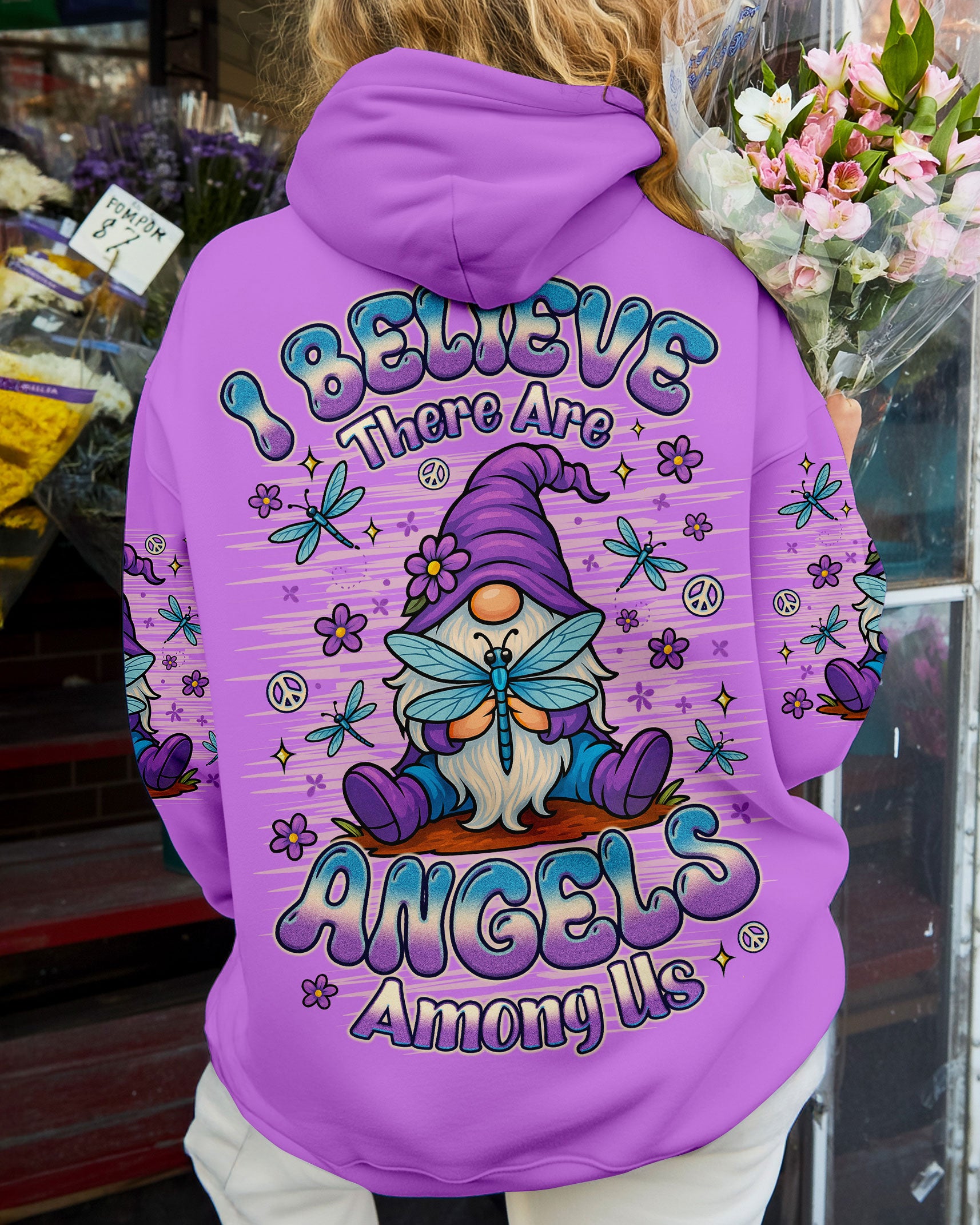I BELIEVE THERE ARE ANGELS AMONG US GNOME ALL OVER PRINT - TLNO0710251