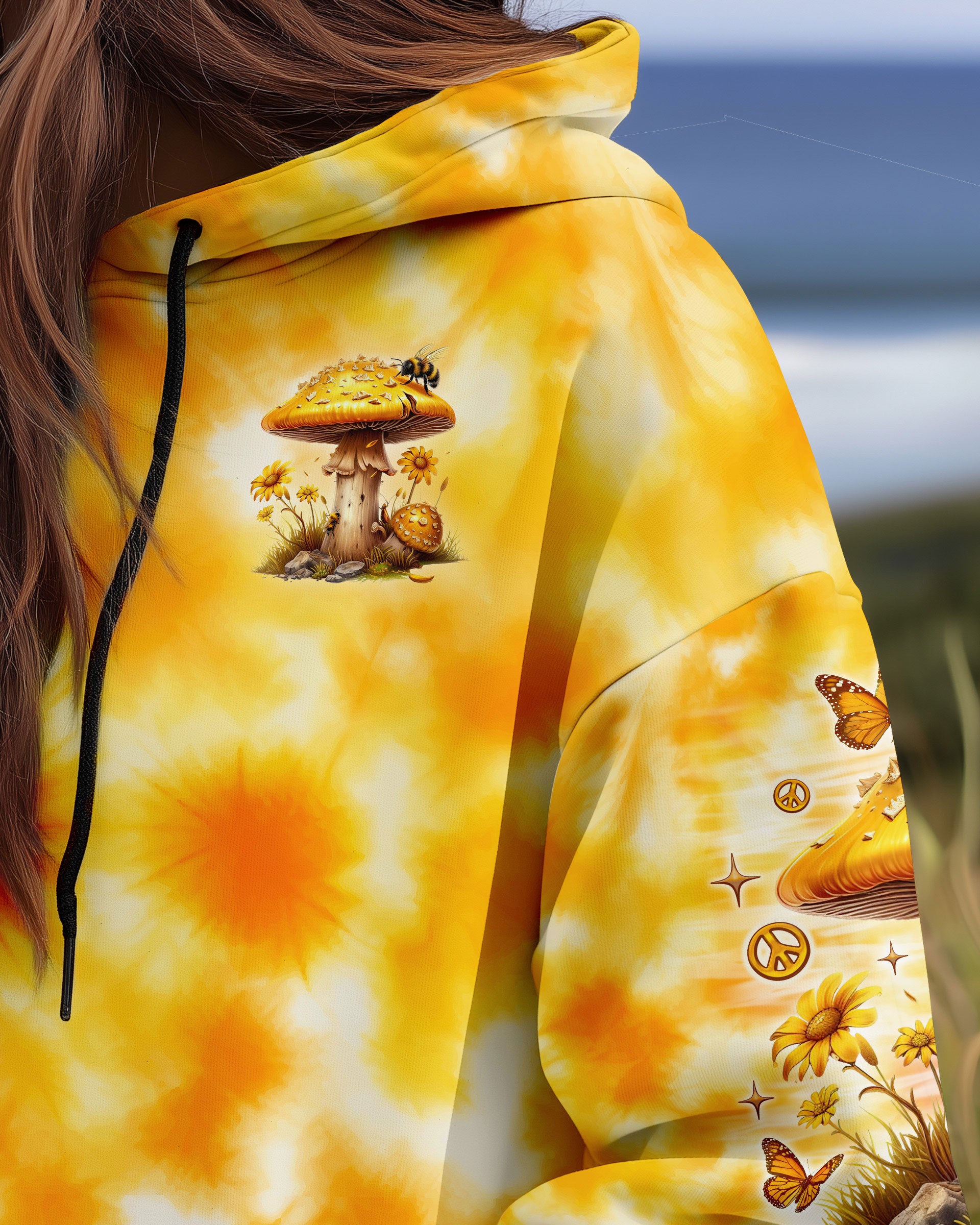 EAT MUSHROOMS SEE THE UNIVERSE TIE DYE ALL OVER PRINT - TLNO0610253