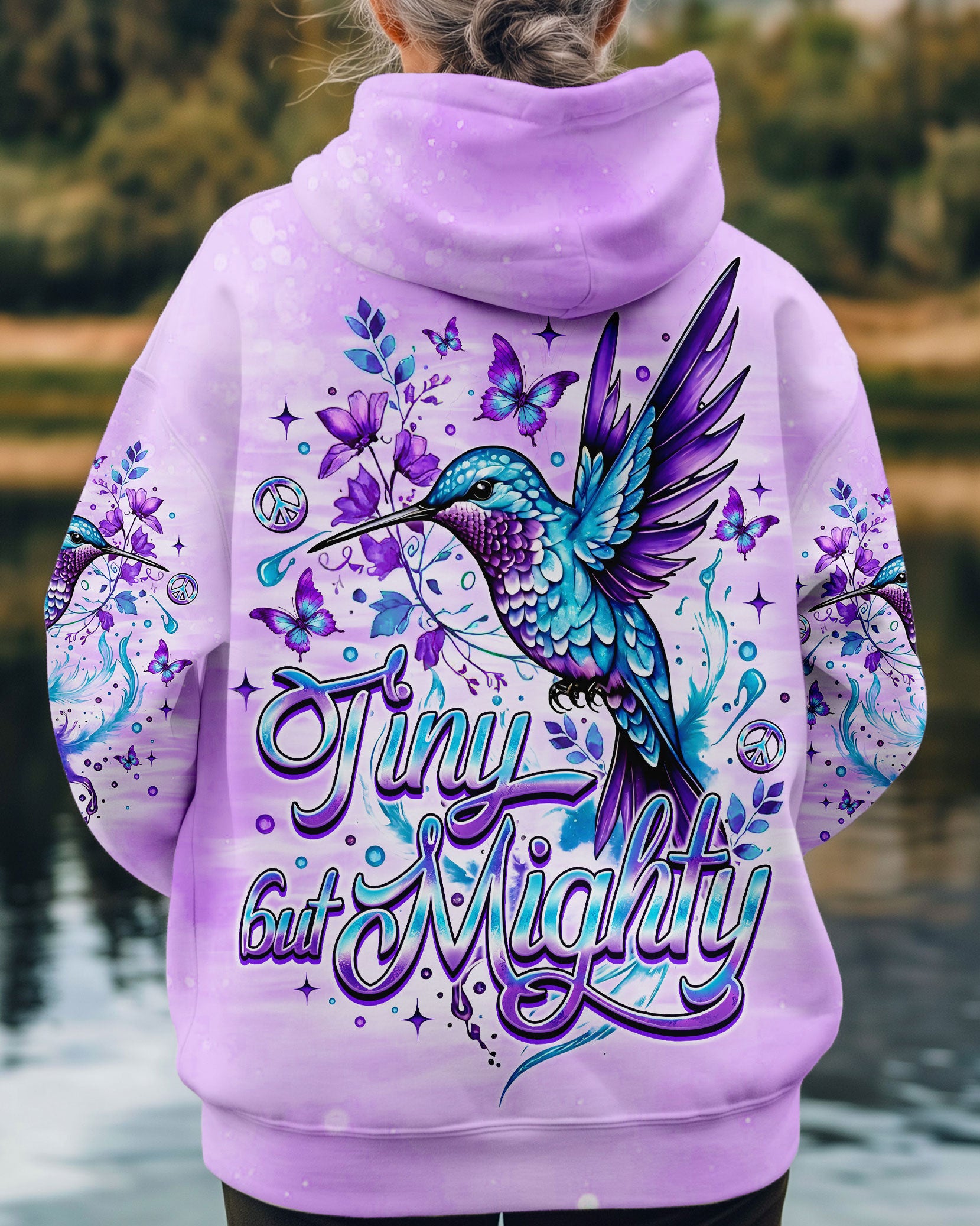 TINY BUT MIGHTY HUMMINGBIRD ALL OVER PRINT - TLNO1809251