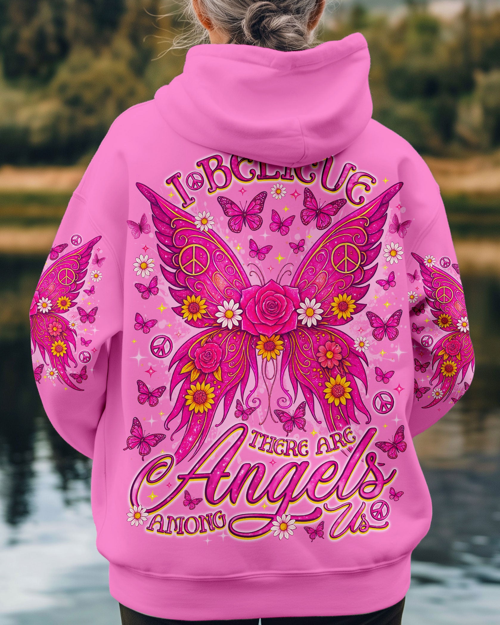 I BELIEVE THERE ARE ANGELS AMONG US WINGS ALL OVER PRINT - TLNO2009251