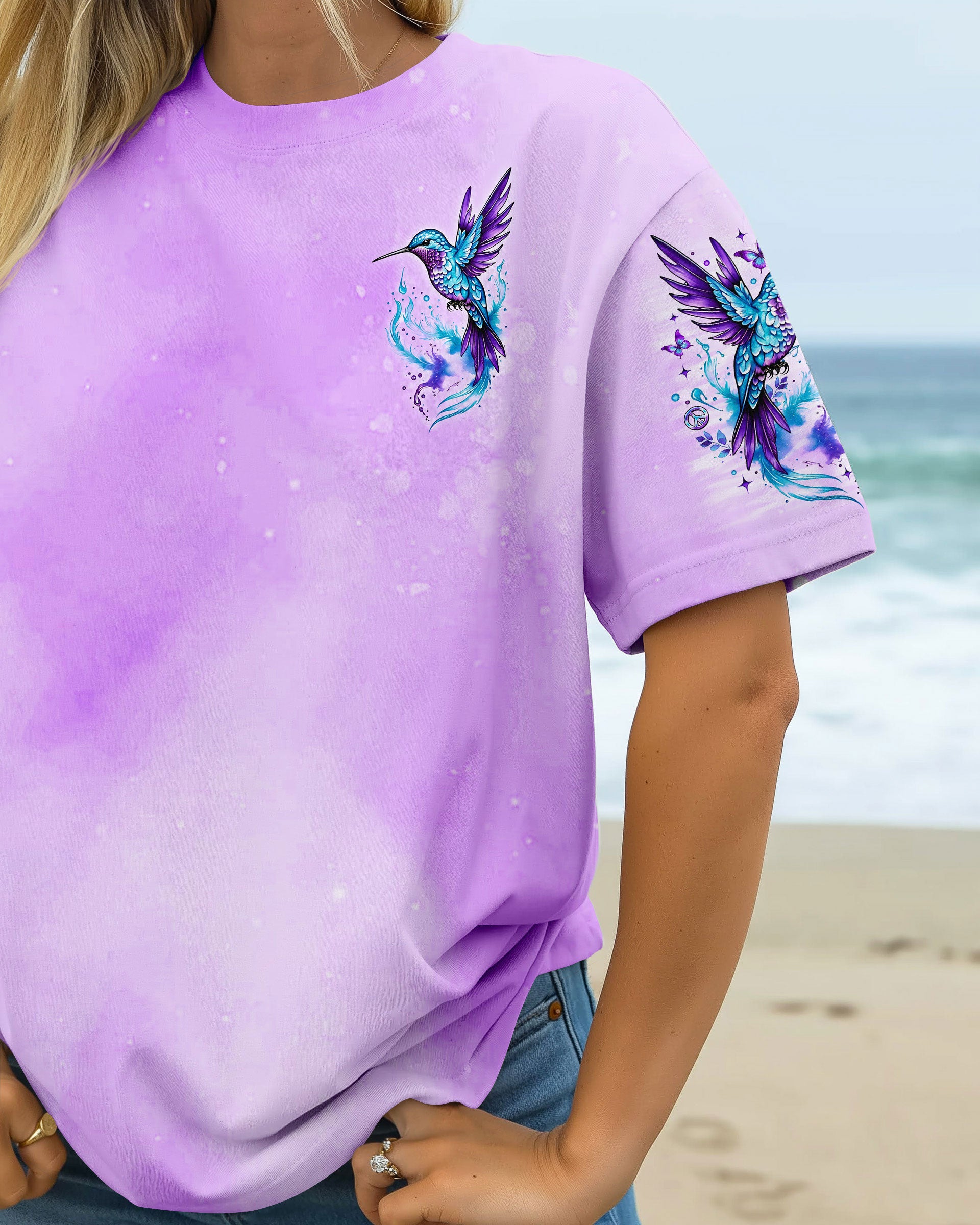 TINY BUT MIGHTY HUMMINGBIRD ALL OVER PRINT - TLNO1809251