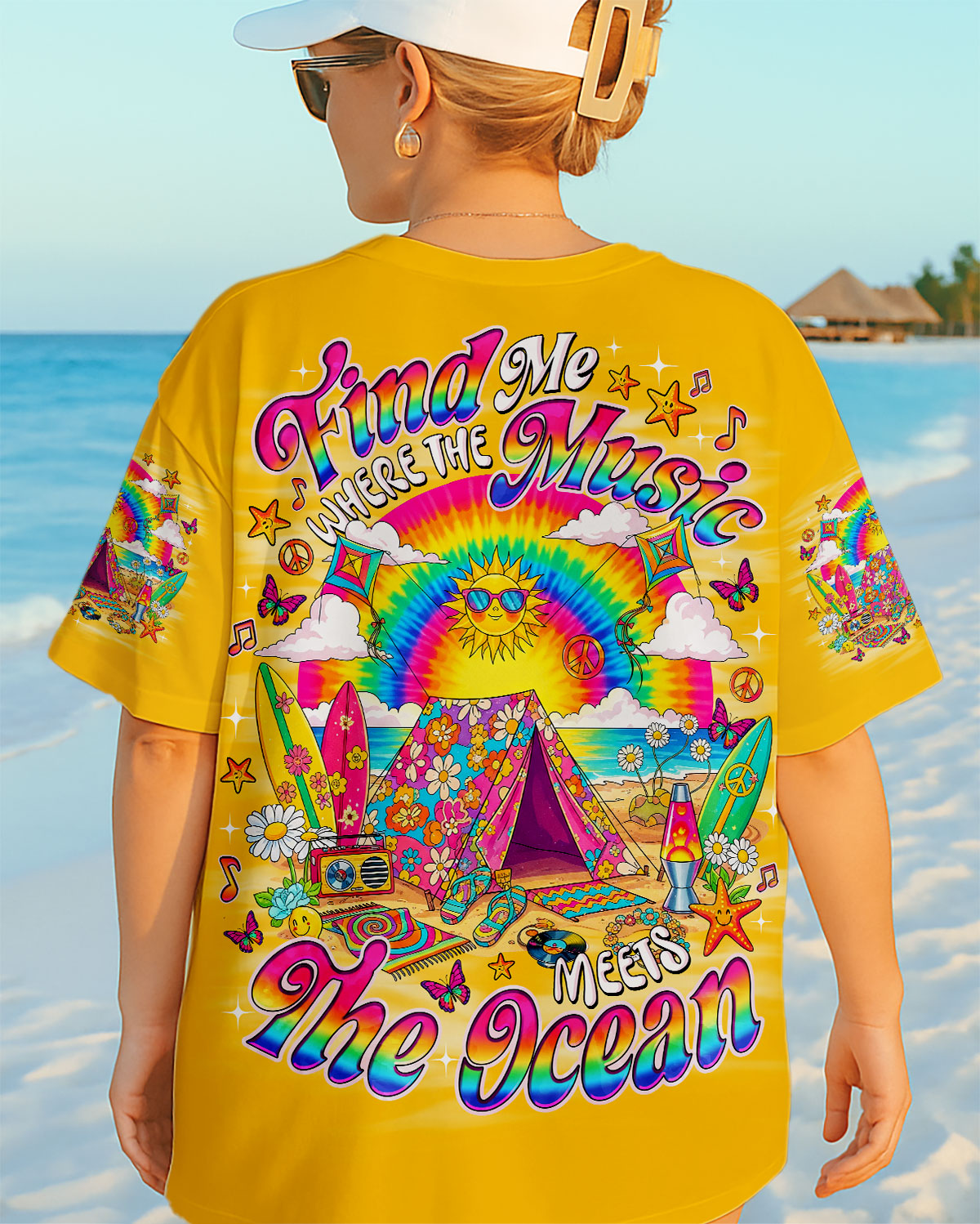 FIND ME WHERE THE MUSIC MEETS THE OCEAN GUITAR ALL OVER PRINT - TLNO0809252