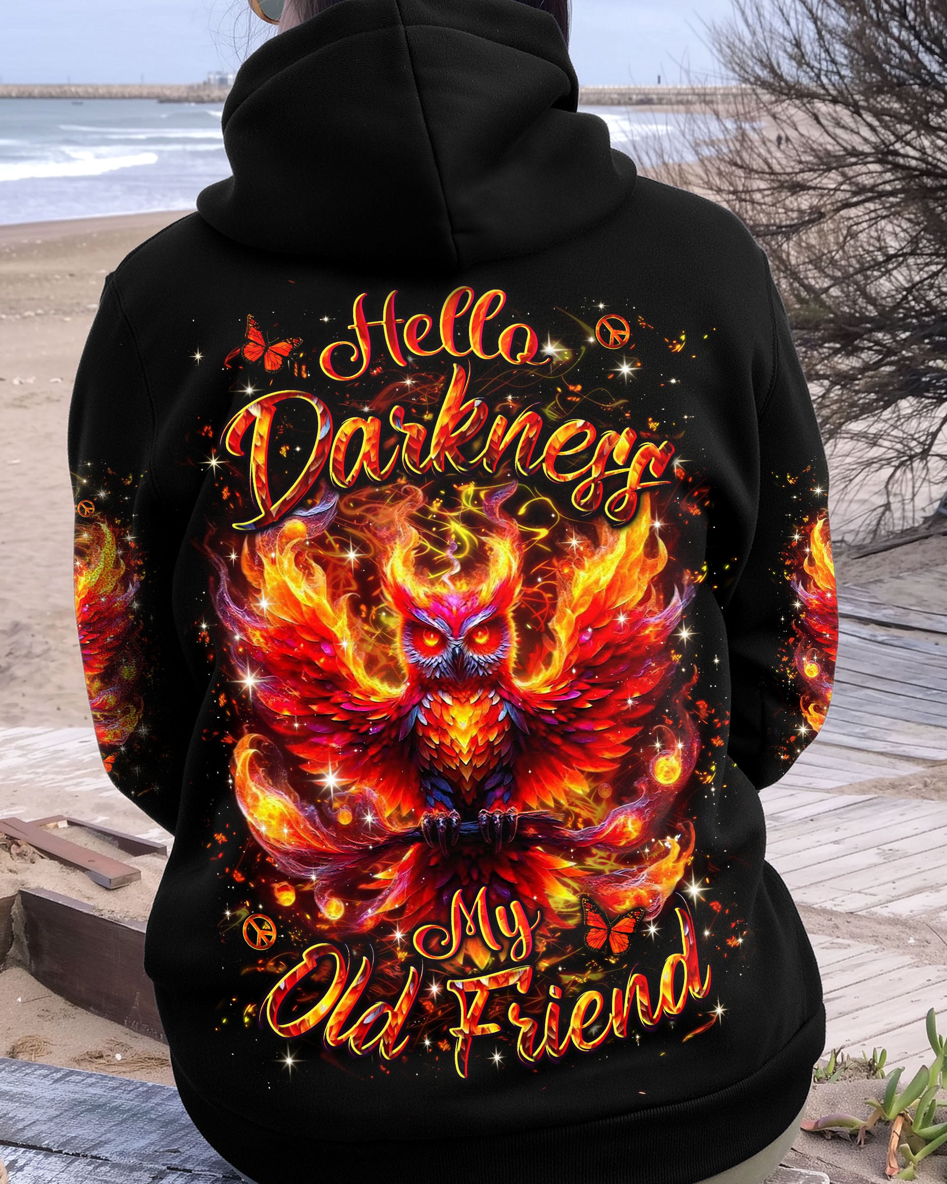 HELLO DARKNESS MY OLD FRIEND OWL ALL OVER PRINT - YHLN2909253