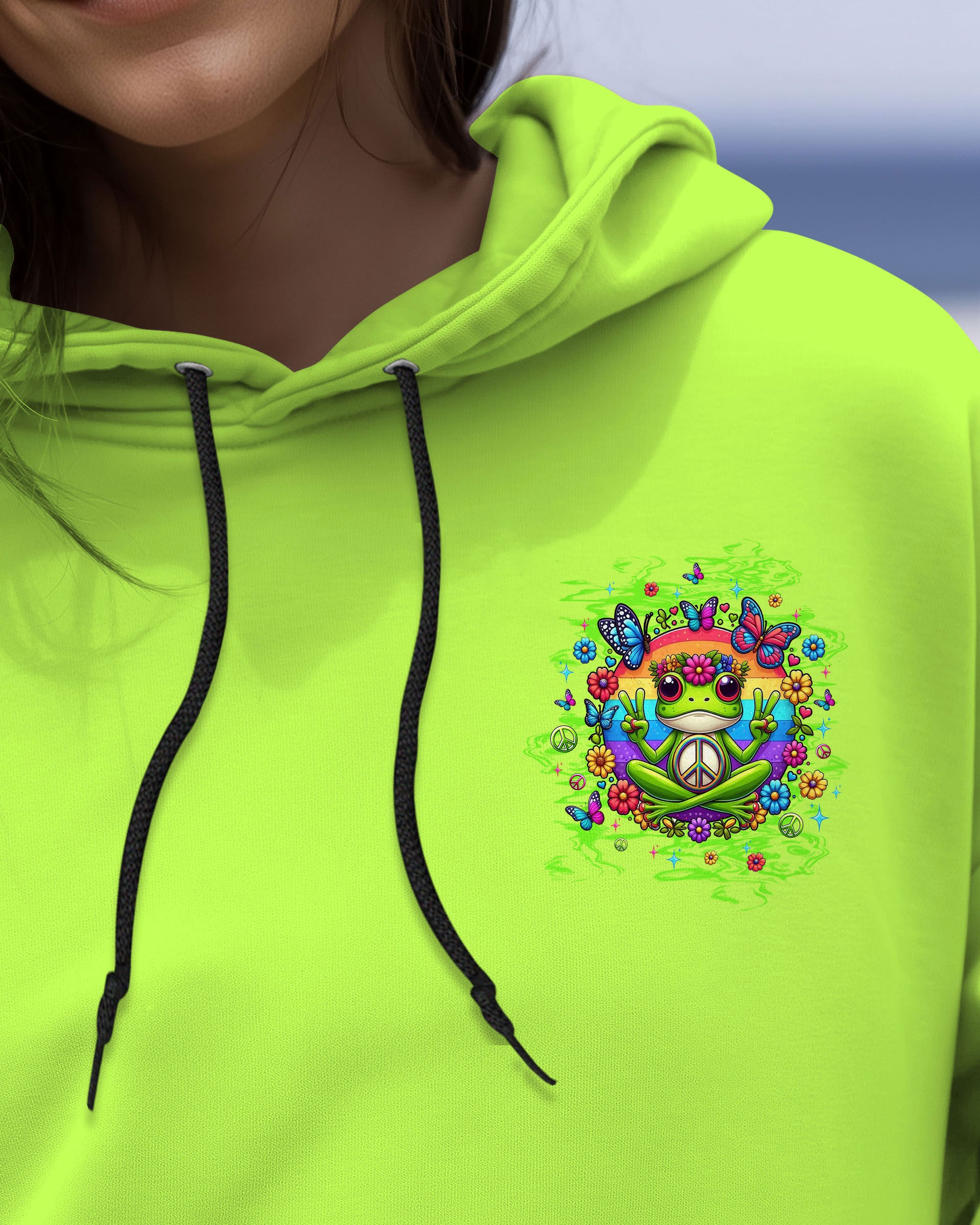 BE YOU THE WORLD WILL ADJUST FROG ALL OVER PRINT - TLTW2108251