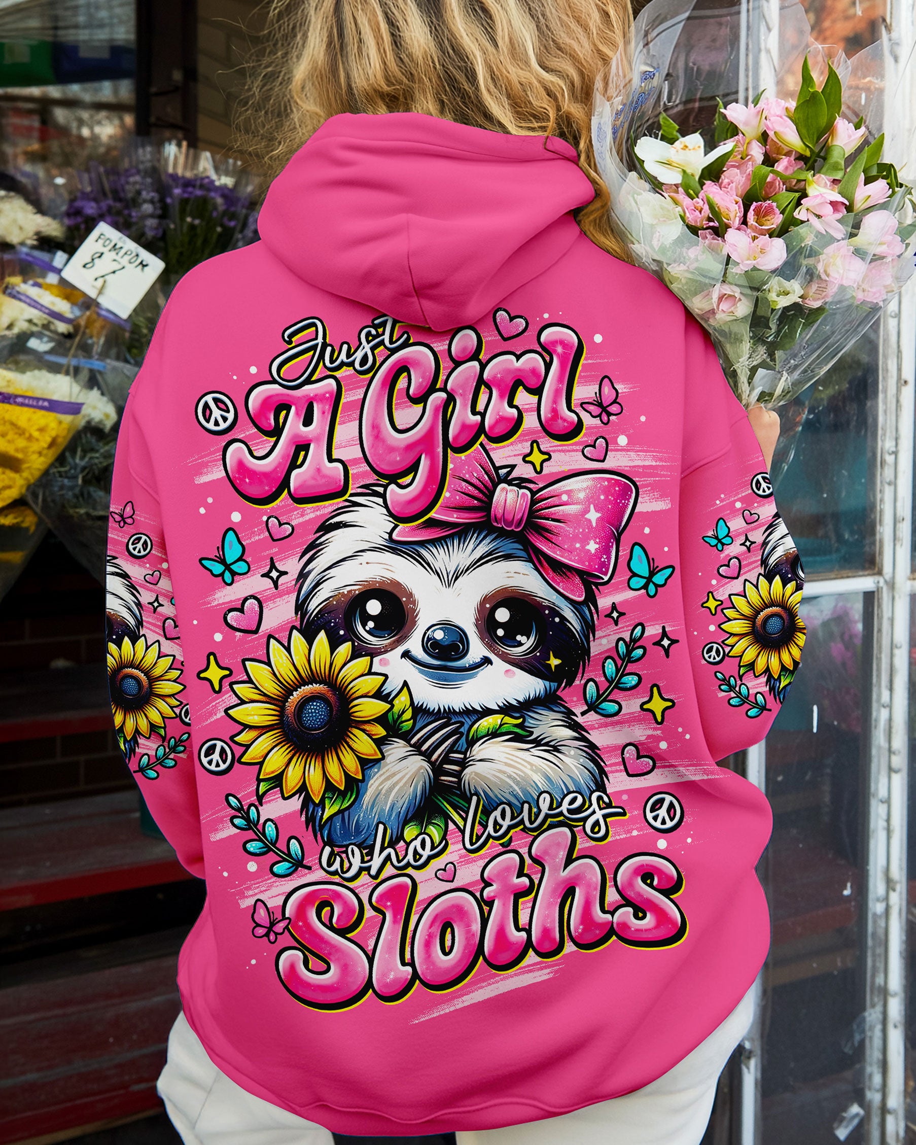 JUST A GIRL WHO LOVES SLOTHS ALL OVER PRINT - TLNO2910251
