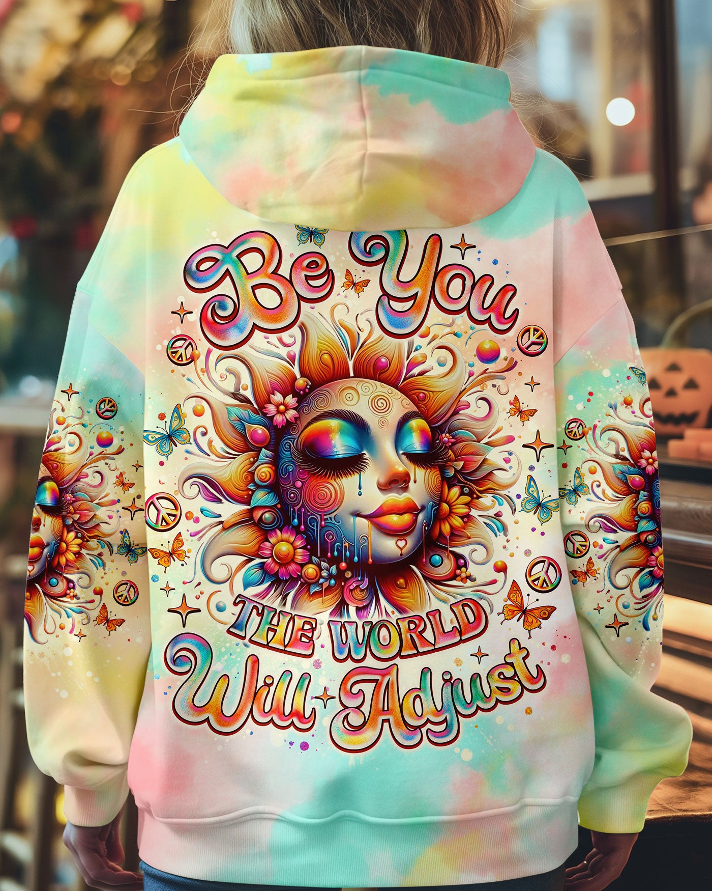 BE YOU THE WORLD WILL ADJUST HIPPIE SUN ALL OVER PRINT - TLNO0111244