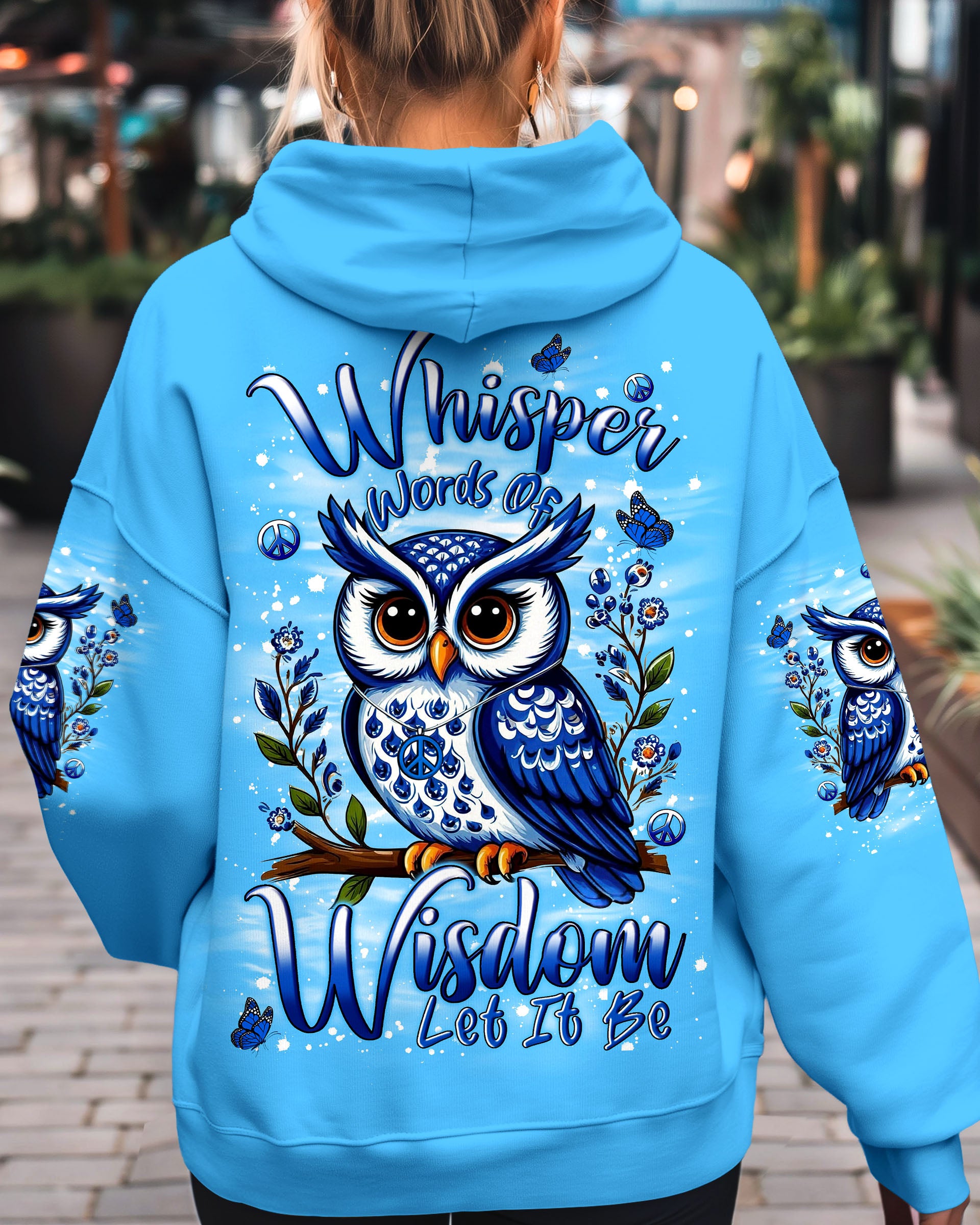 WHISPER WORDS OF WISDOM LET IT BE OWL ALL OVER PRINT - YHLN0710253