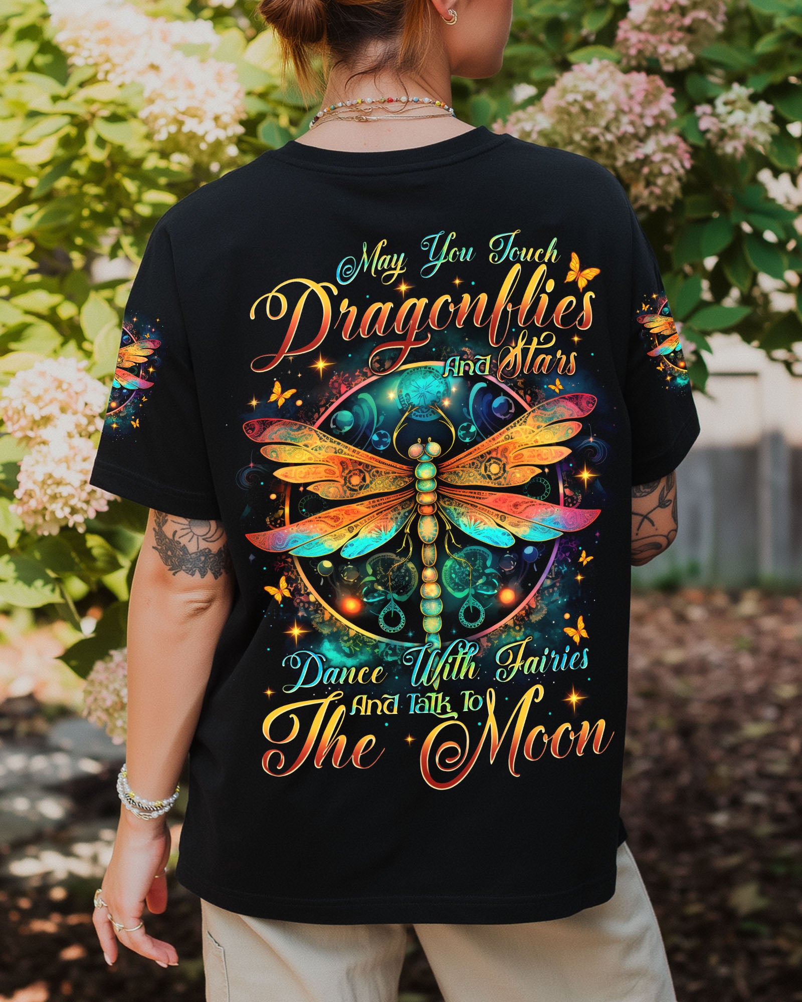 MAY YOU TOUCH DRAGONFLIES AND STARS ALL OVER PRINT - TYTM0306253