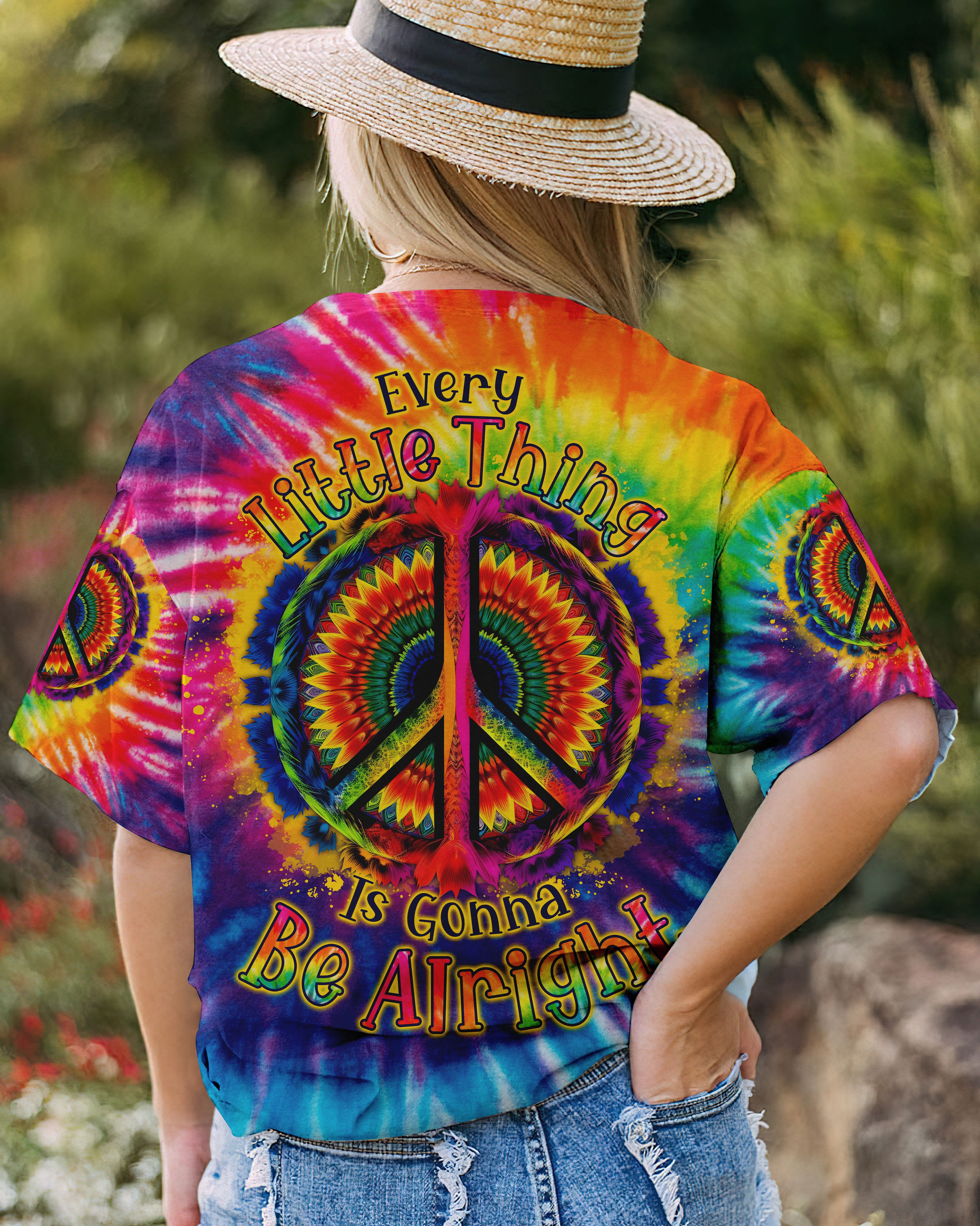 EVERY LITTLE THING SUNFLOWER TIE DYE ALL OVER PRINT - TLNO1707232