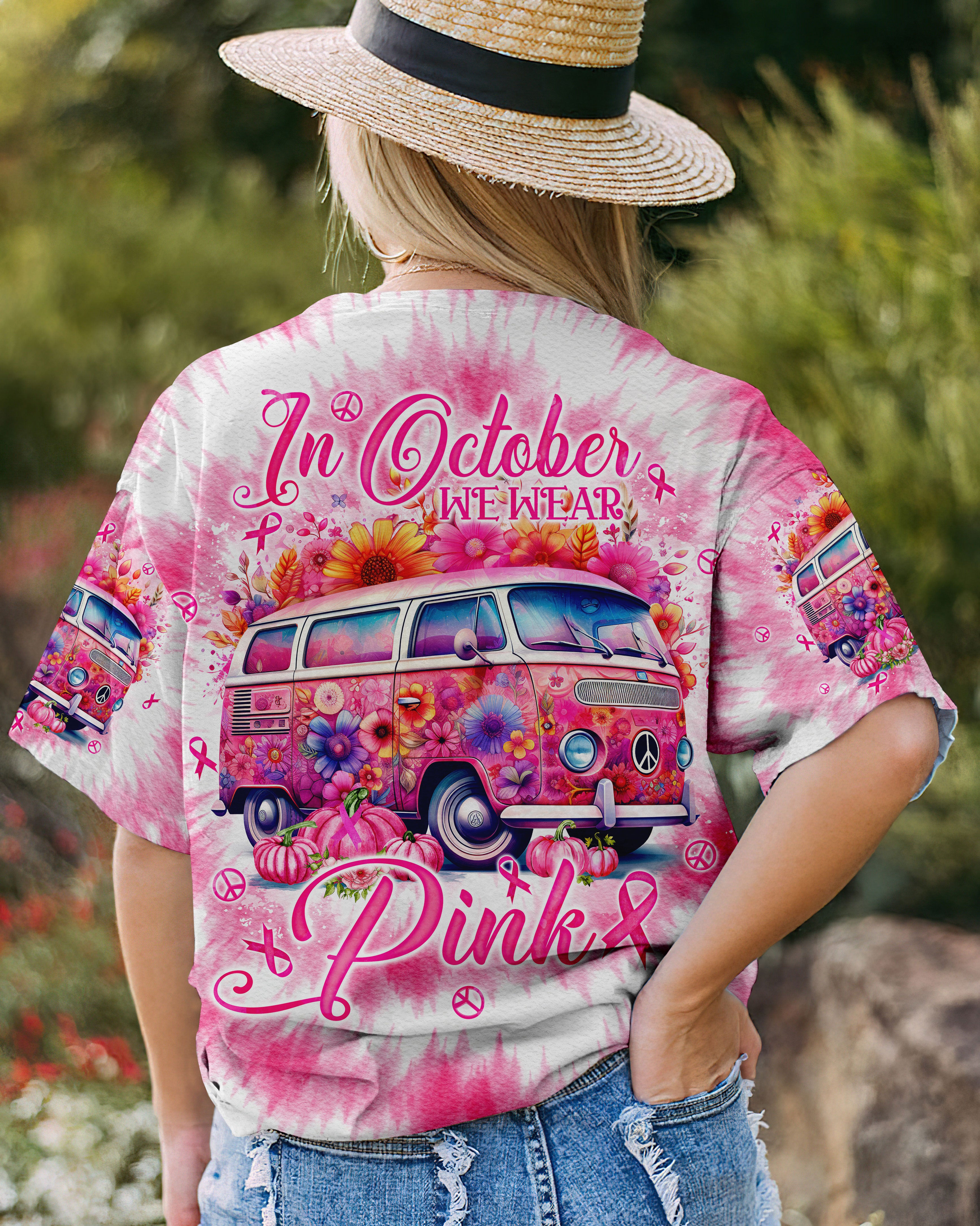 IN OCTOBER WE WEAR PINK TIE DYE ALL OVER PRINT - TLNO0108231