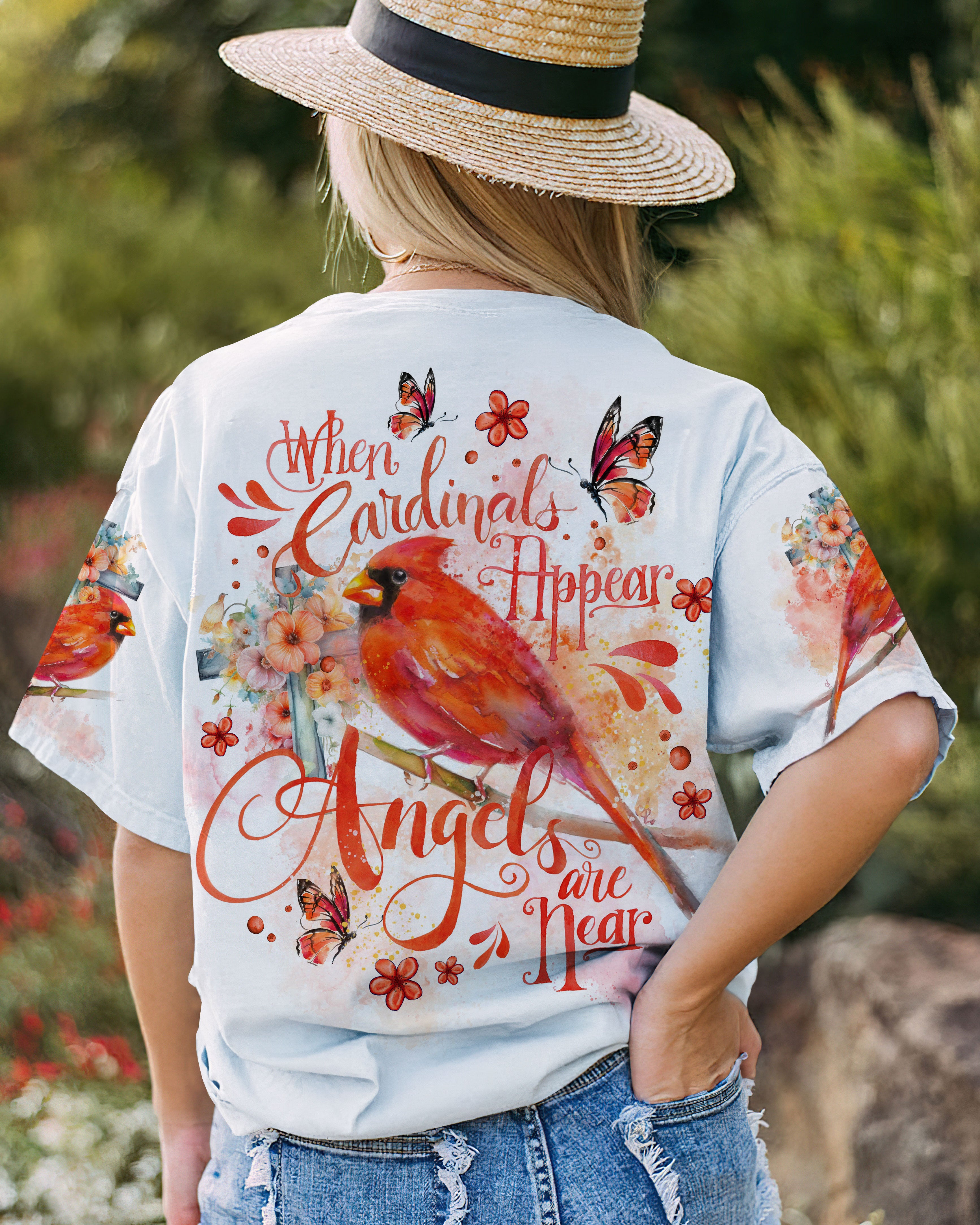 WHEN CARDINALS APPEAR ANGELS ARE NEAR ALL OVER PRINT - TLNO0808234