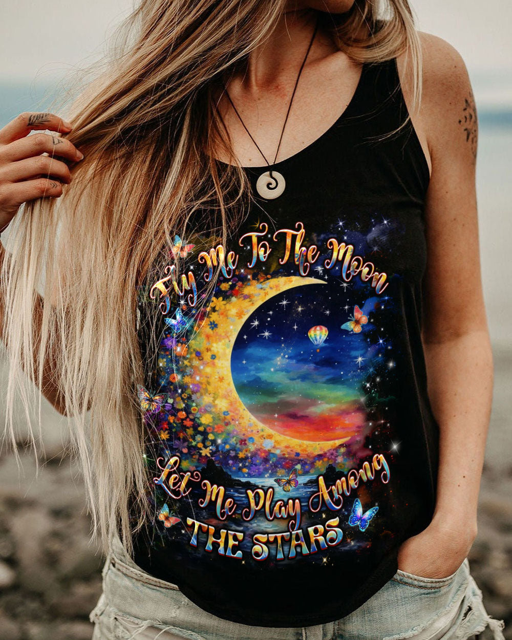 FLY ME TO THE MOON ALL OVER PRINT - YHHN0412243