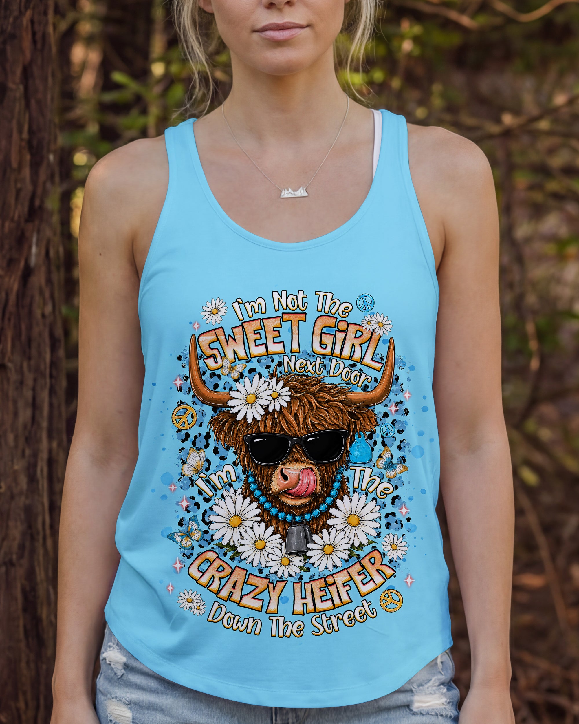 CRAZY HEIFER DOWN THE STREET COW ALL OVER PRINT  - TLNT2406262