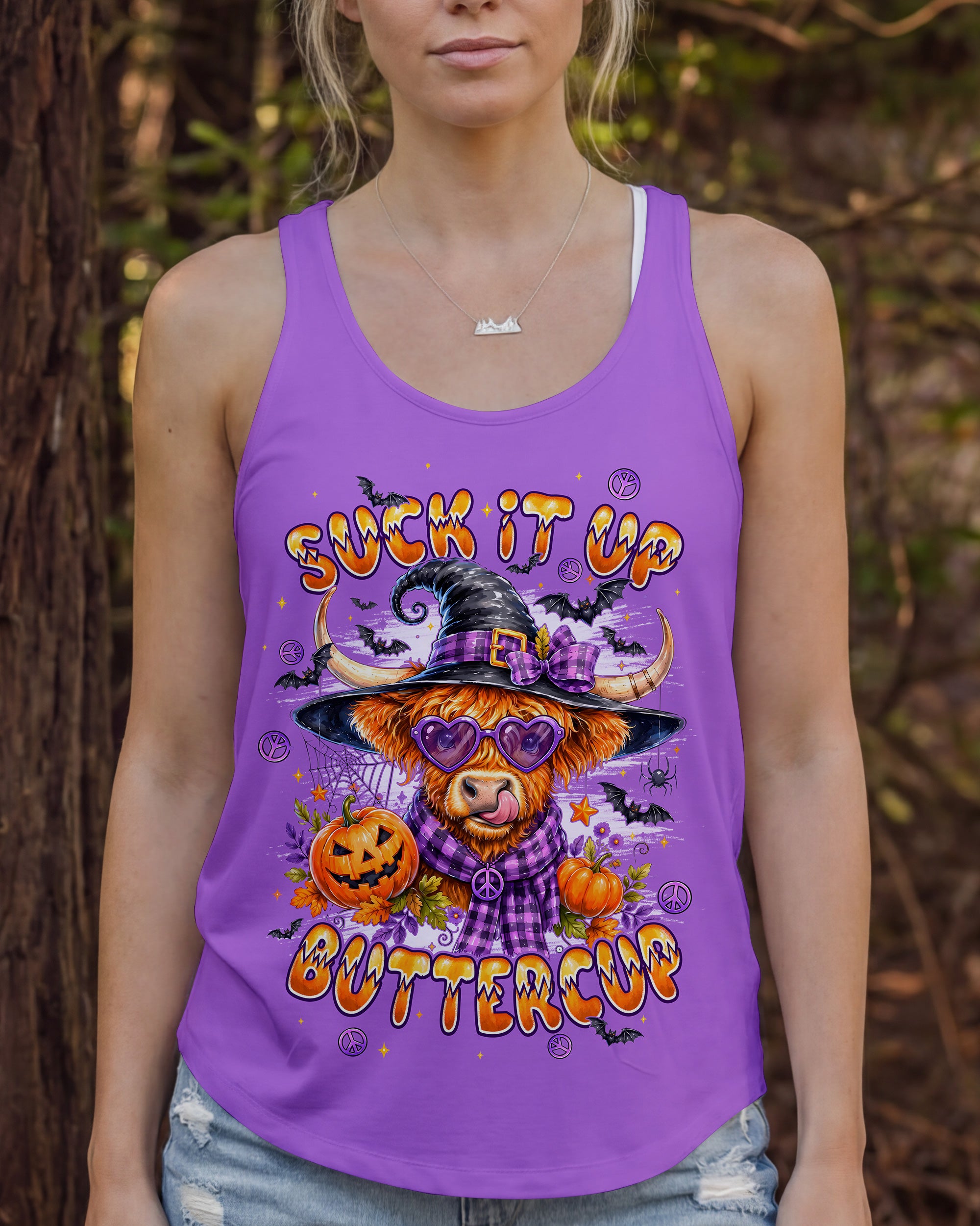 SUCK IT UP BUTTERCUP HALLOWEEN HIGHLAND COW ALL OVER PRINT - TYPQ2007261
