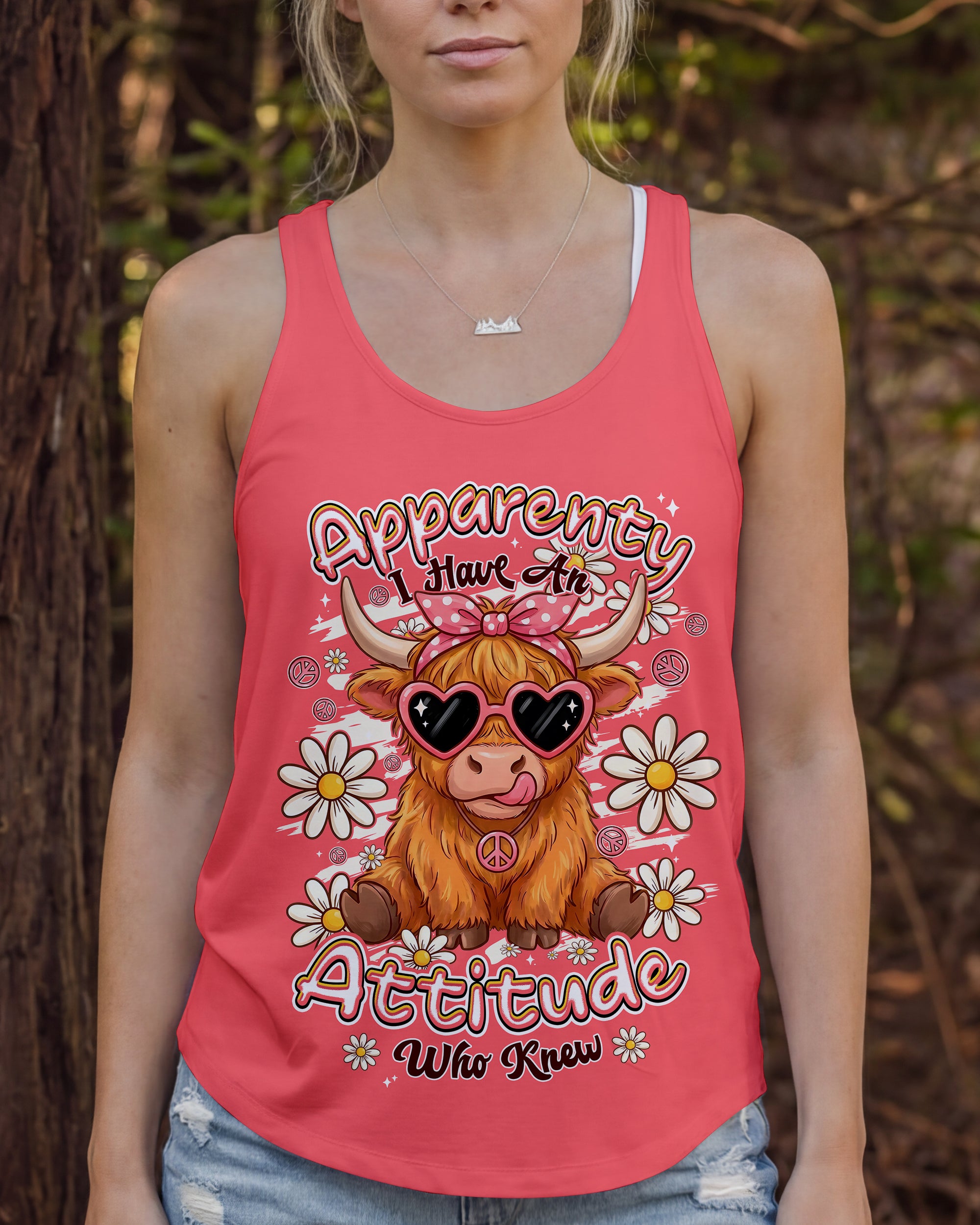 APPARENTLY I HAVE AN ATTITUDE WHO KNEW COW ALL OVER PRINT - TYPQ2206261