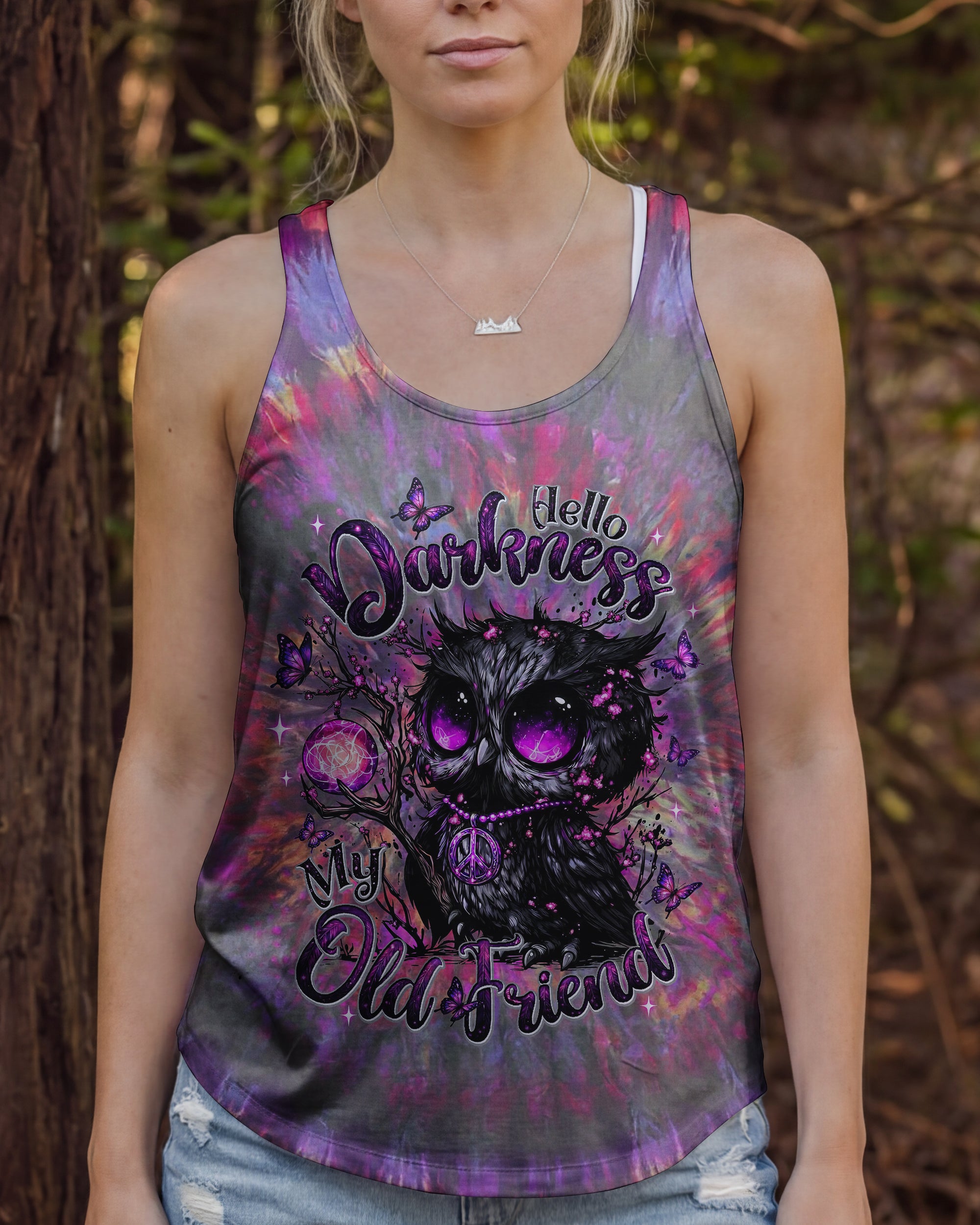 HELLO DARKNESS MY OLD FRIEND OWL ALL OVER PRINT - TLNT2901261