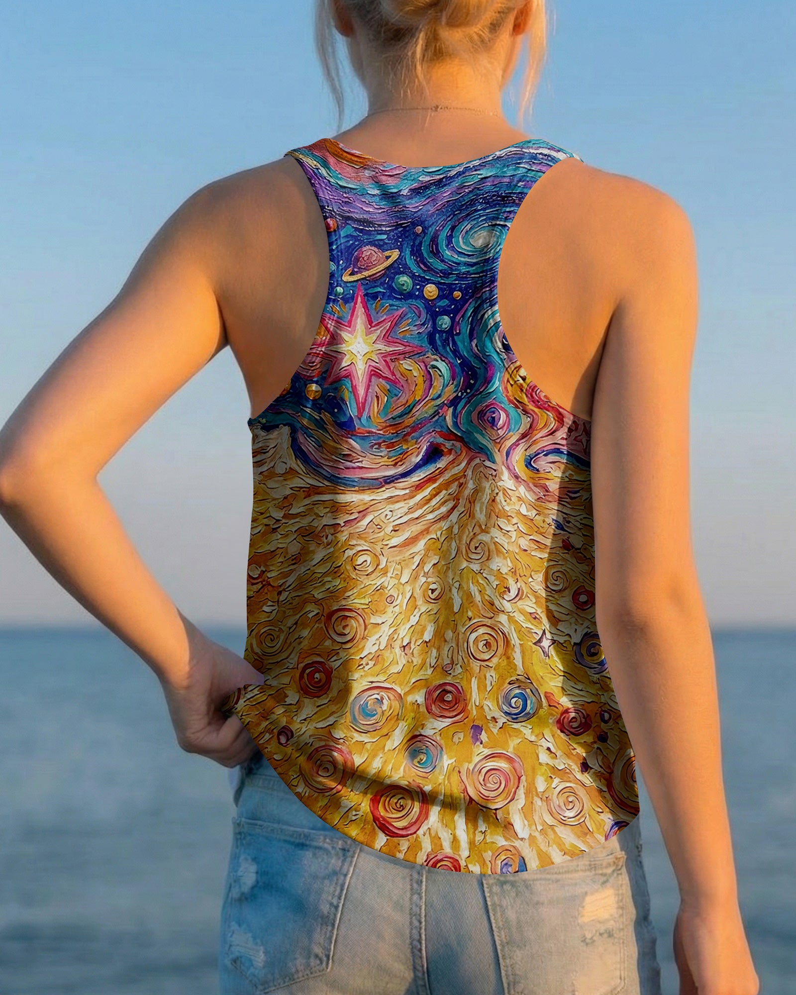 GALAXY CAT BURST SWIRL ALL OVER PRINT - TM0604261