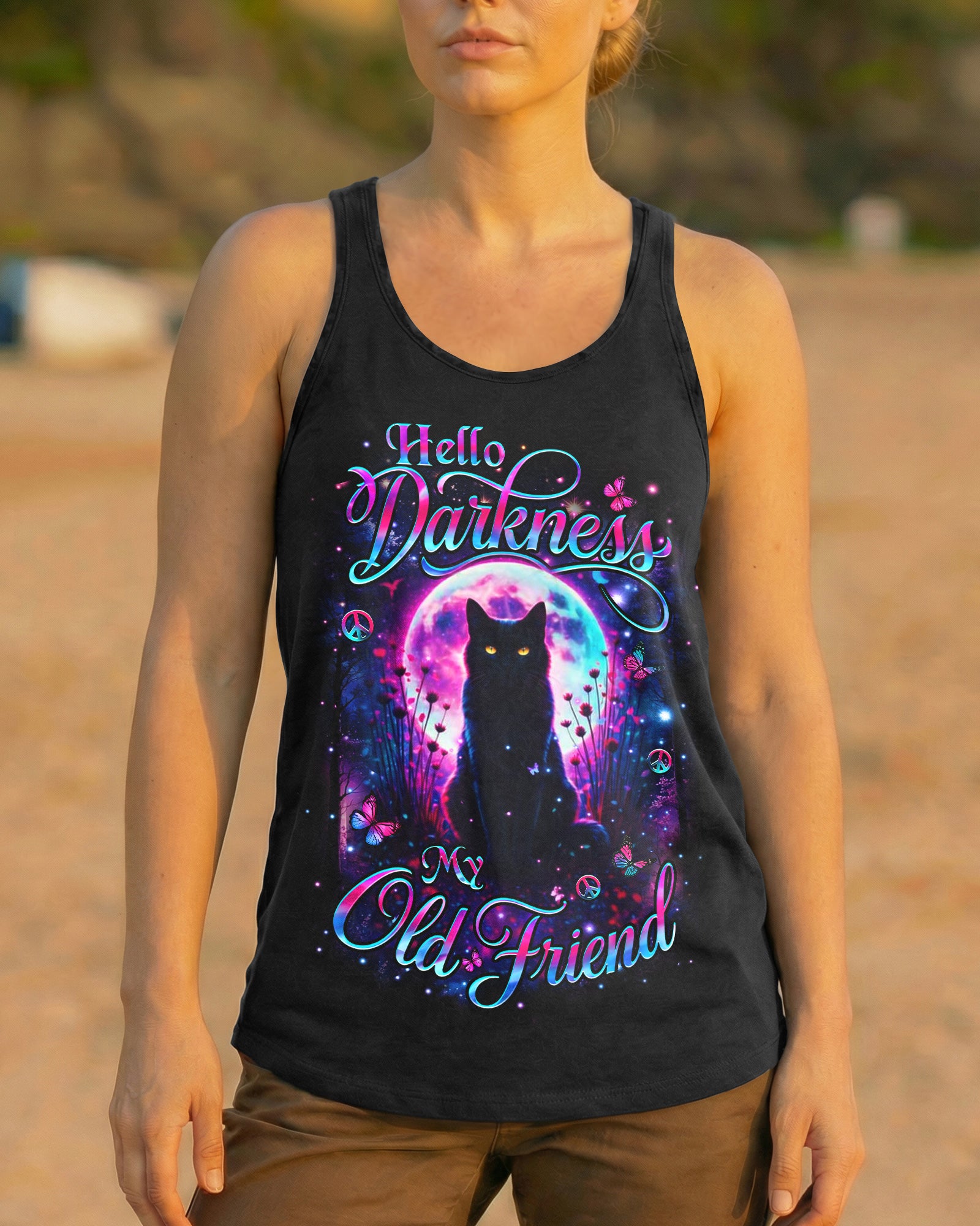 HELLO DARKNESS MY OLD FRIEND CAT ALL OVER PRINT - YHHN1002261