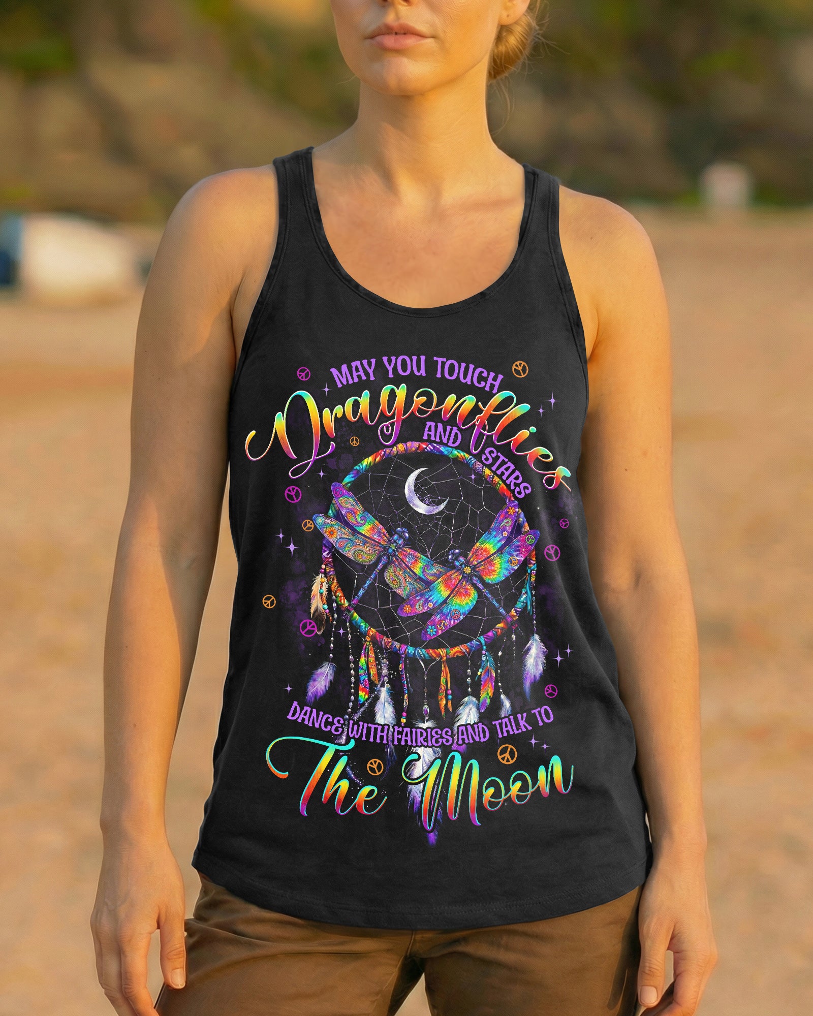 MAY YOU TOUCH DRAGONFLIES DREAMCATCHER ALL OVER PRINT - TYPQ0602261