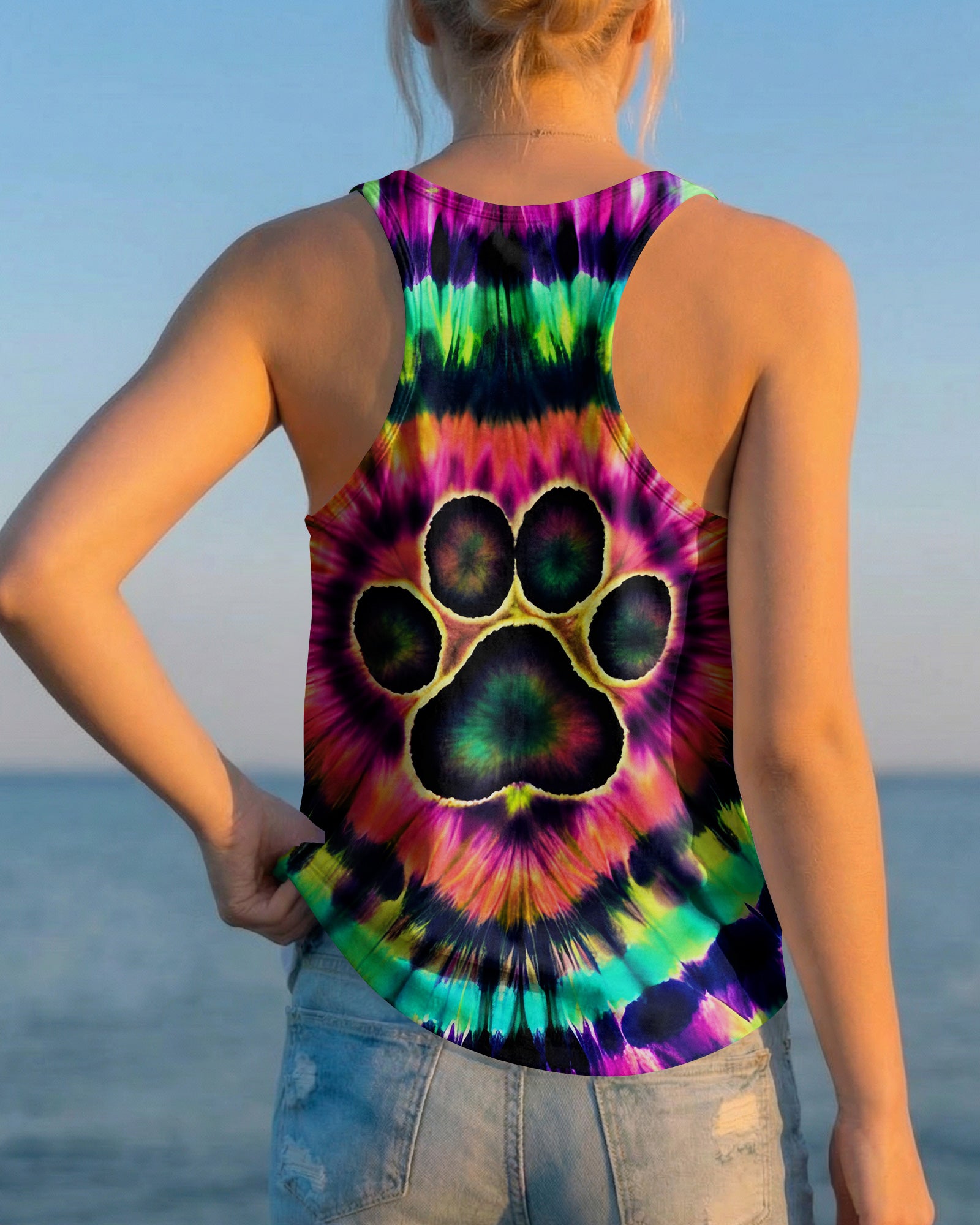 NEON COLORFUL PAW ALL OVER PRINT - TYQY2502261