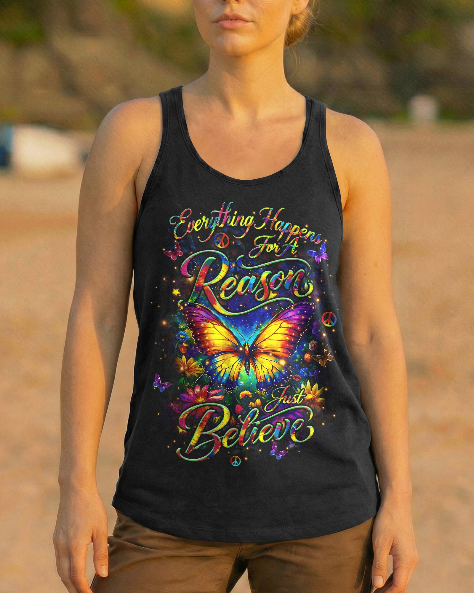 JUST BELIEVE BUTTERFLY ALL OVER PRINT - YHHN0502262