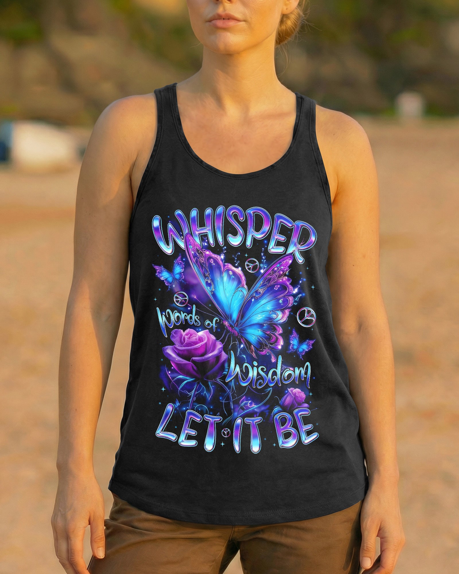 WHISPER WORDS OF WISDOM LET IT BE BUTTERFLY ALL OVER PRINT - TYTD2302261