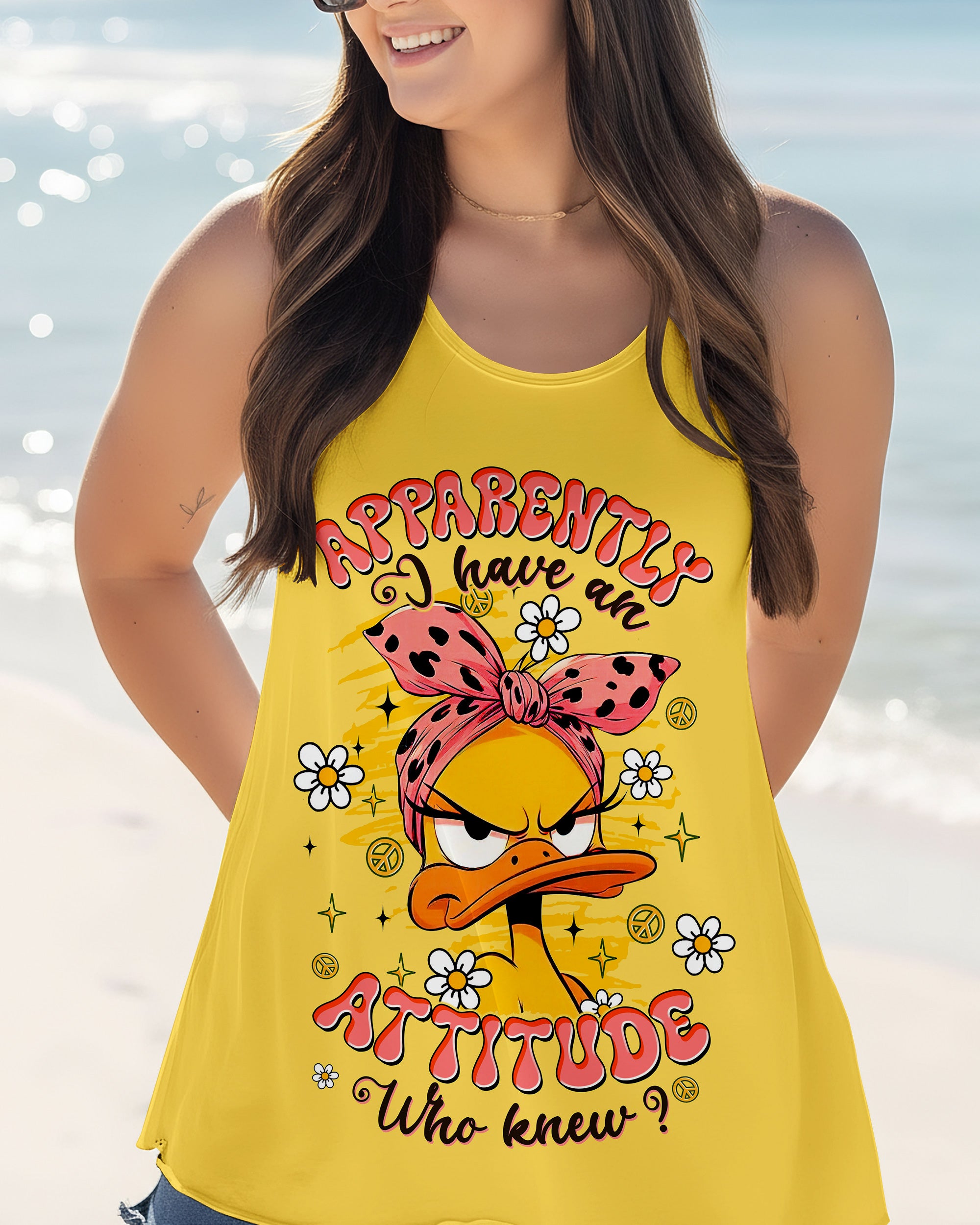 APPARENTLY I HAVE AN ATTITUDE WHO KNEW DUCK ALL OVER PRINT - TLTW0403261
