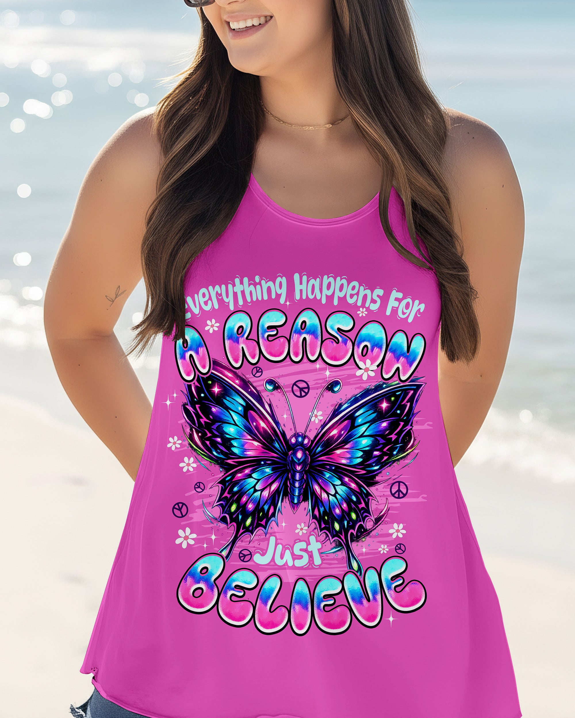 JUST BELIEVE BUTTERFLY ALL OVER PRINT - TYPQ2702263