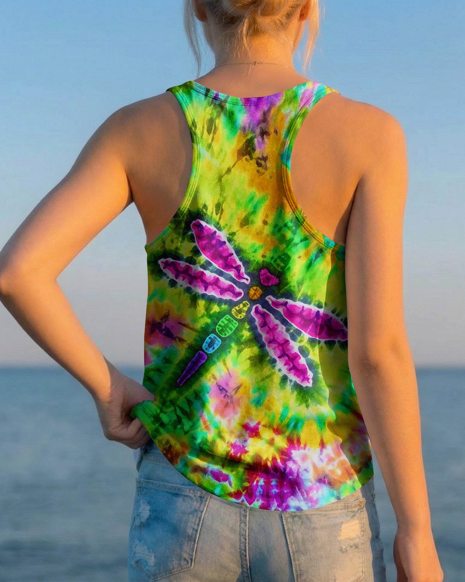 JUST BREATHE GOOD VIBES COLOR BURST ALL OVER PRINT - KM0604262