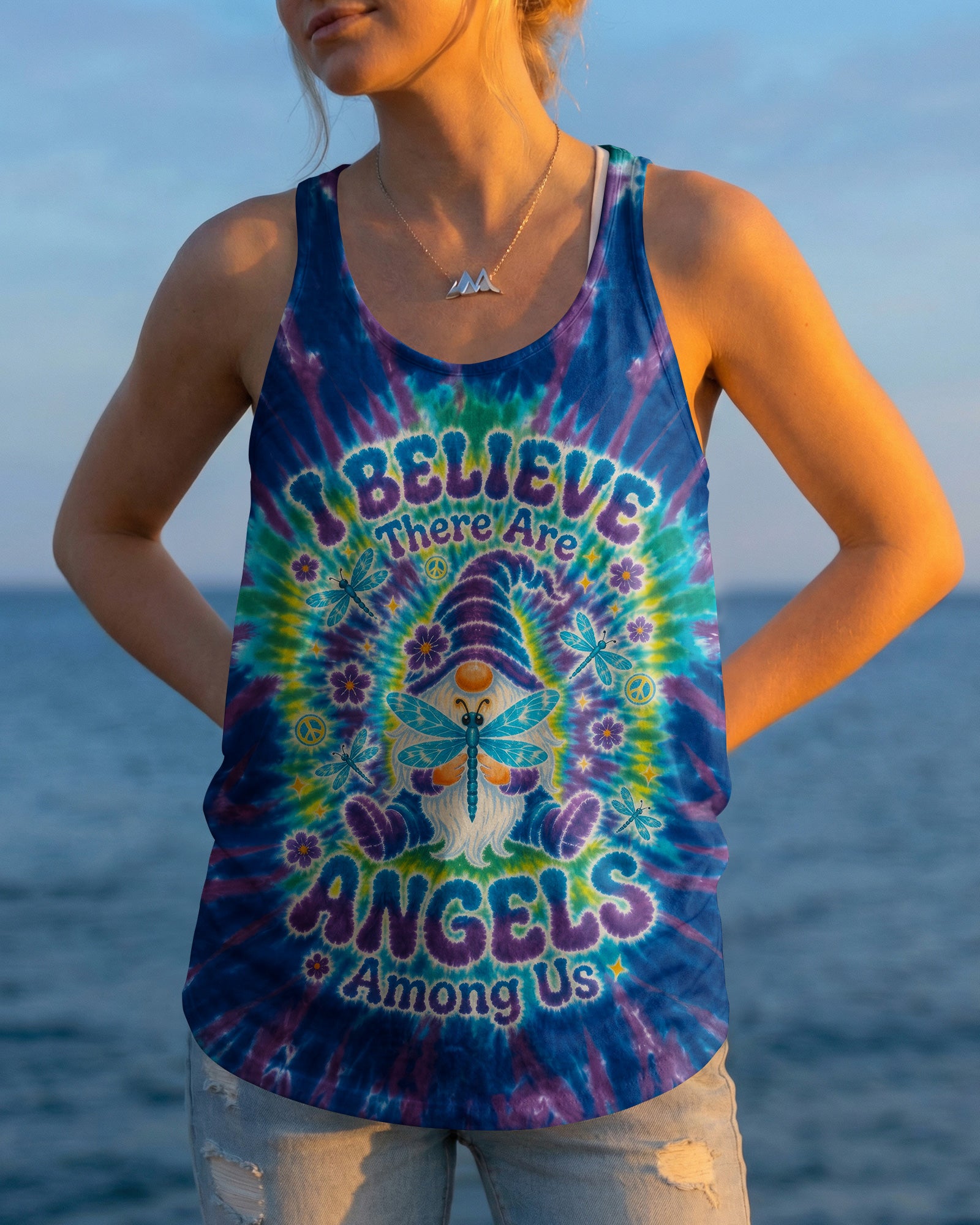 I BELIEVE ANGELS AMONG US GNOME ALL OVER PRINT - RI2107262