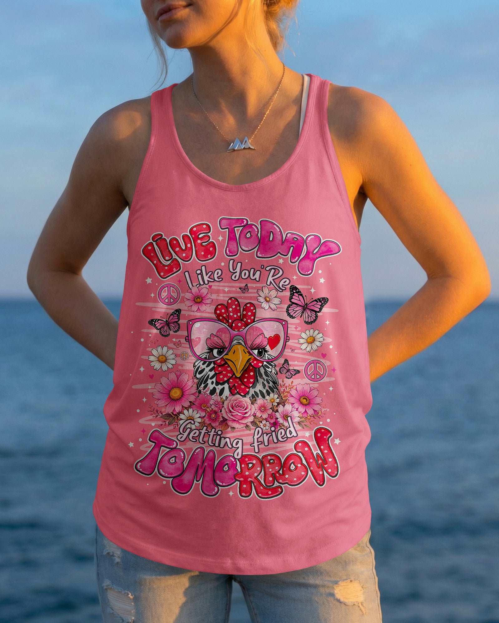 LIVE TODAY CHICKEN  ALL OVER PRINT  - TLNO1006262