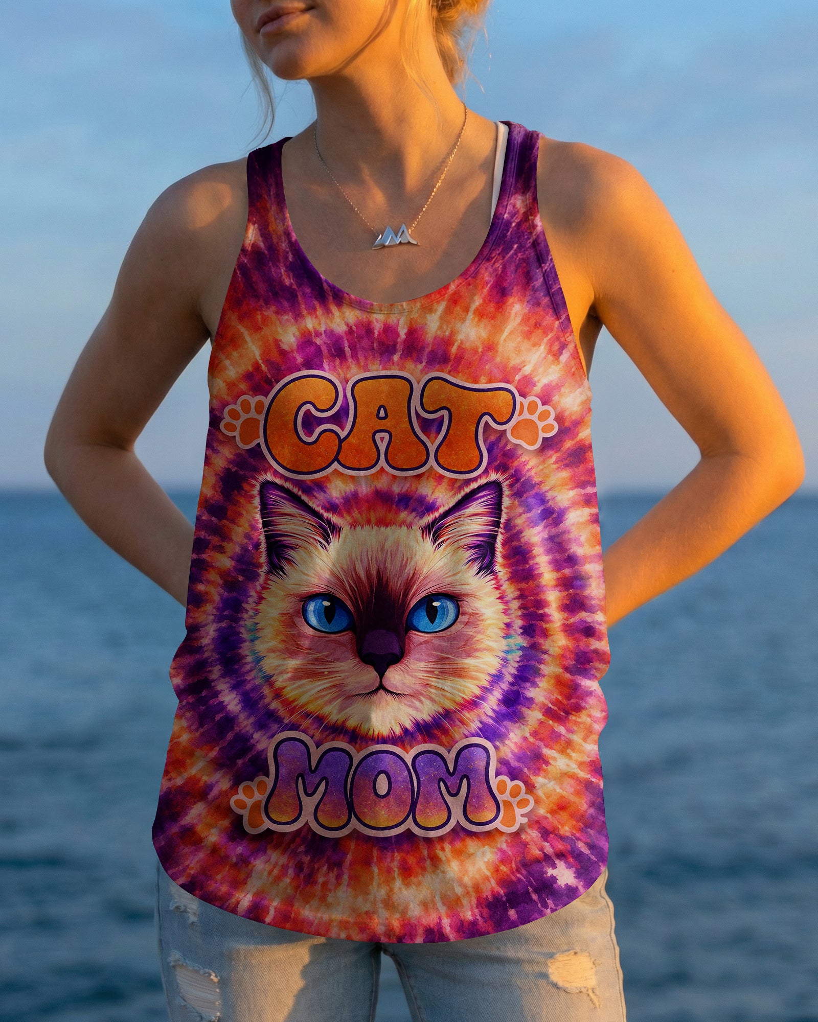 CAT MOM SWIRL ALL OVER PRINT  - TLNT0403261