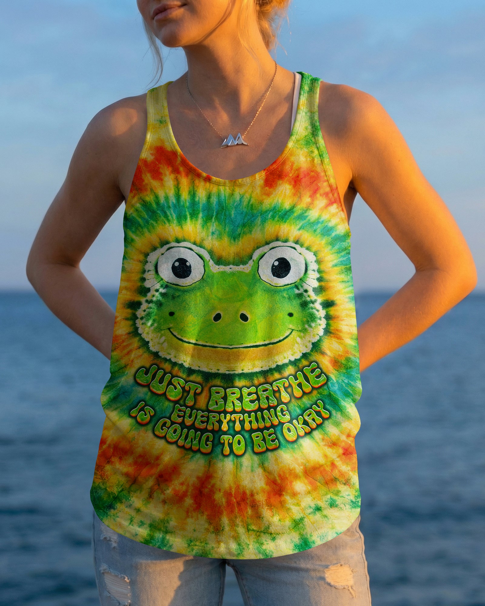 JUST BREATHE FROG SWIRL ALL OVER PRINT - TLNT1007263