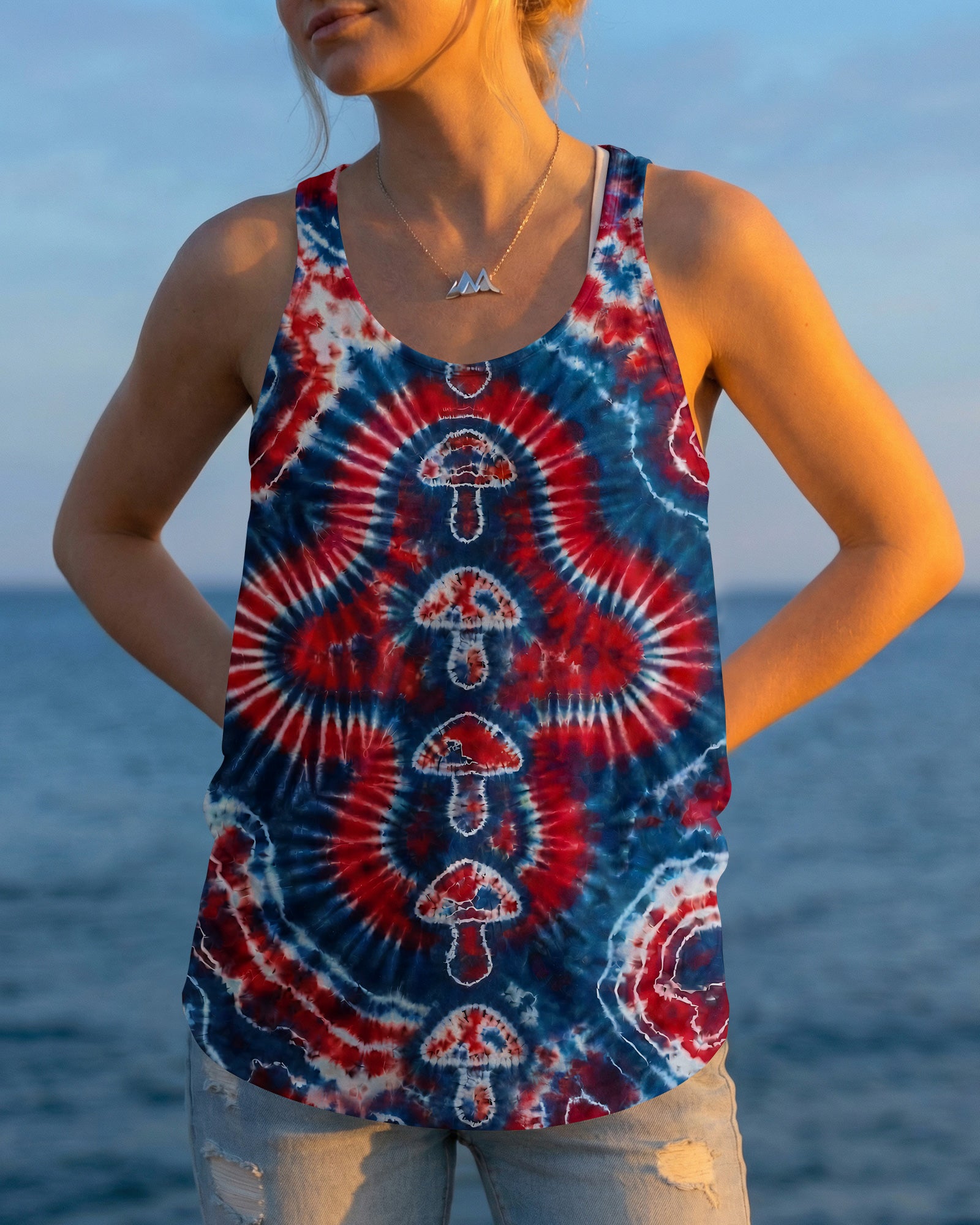 RED WHITE AND BLUE MUSHROOM ALL OVER PRINT - TYPQ0104262