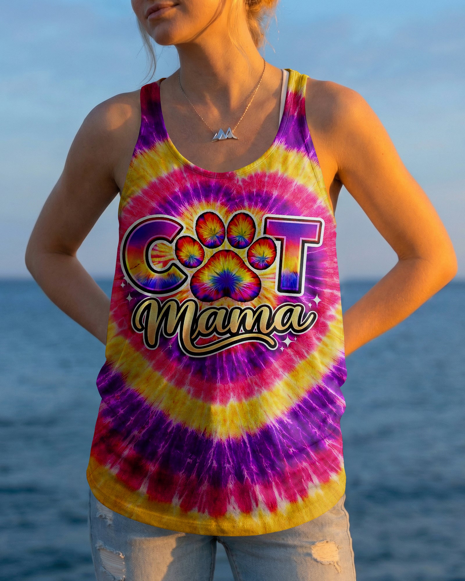 CAT MAMA SWIRL ALL OVER PRINT   - TLNT0703262