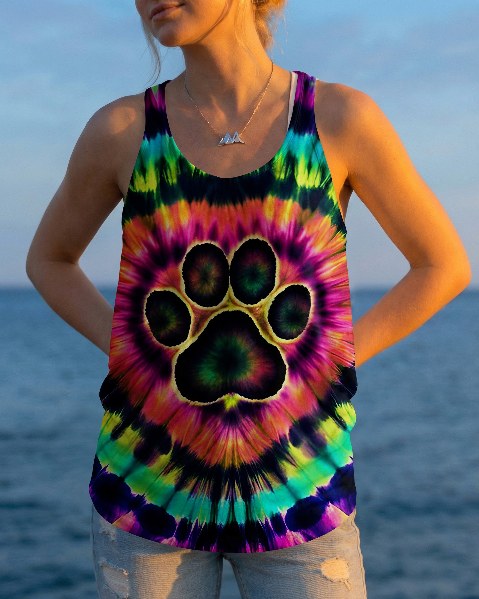 NEON COLORFUL PAW ALL OVER PRINT - TYQY2502261