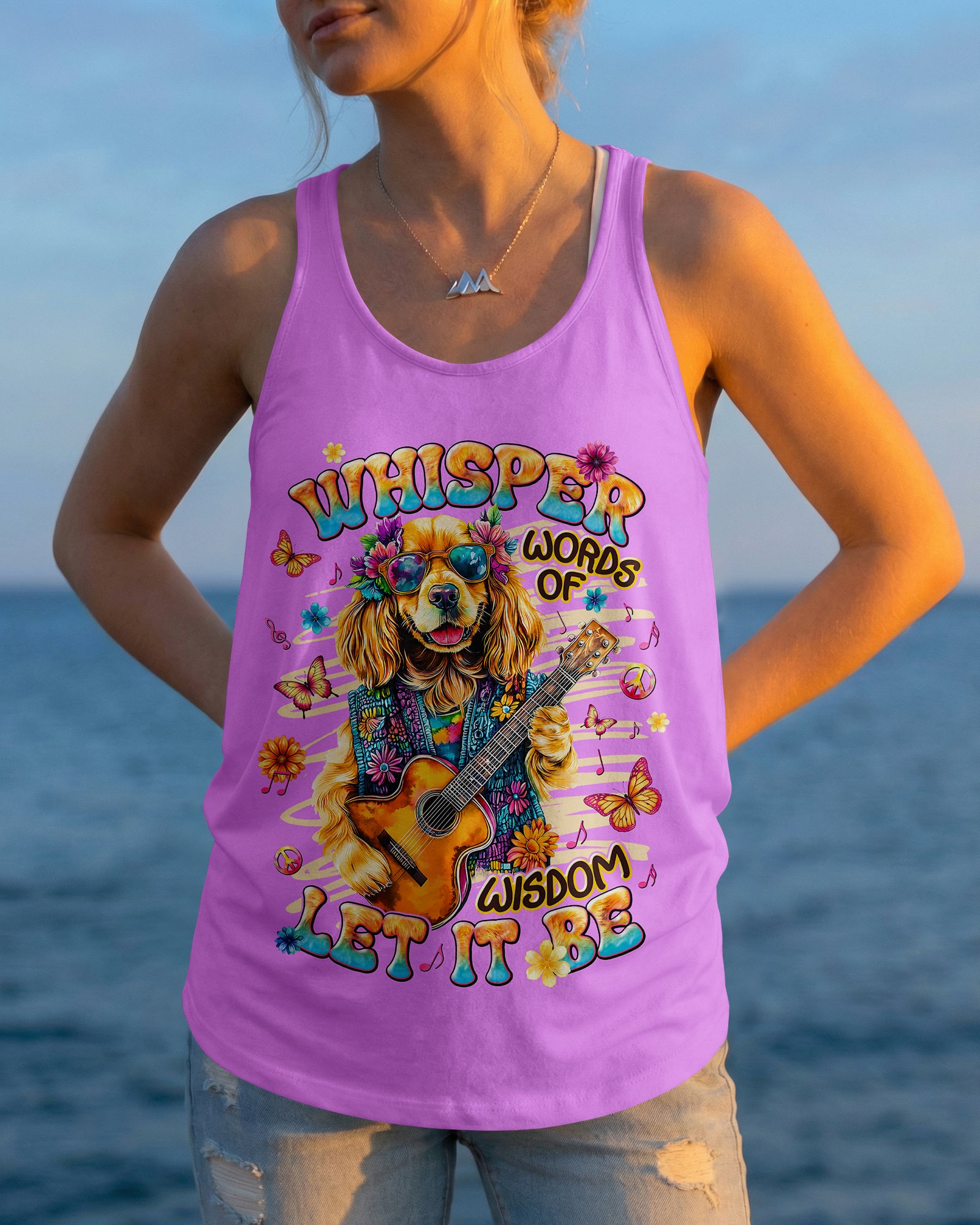 WHISPER WORDS OF WISDOM LET IT BE COCKER SPANIEL DOG ALL OVER PRINT  - TLNT2105263
