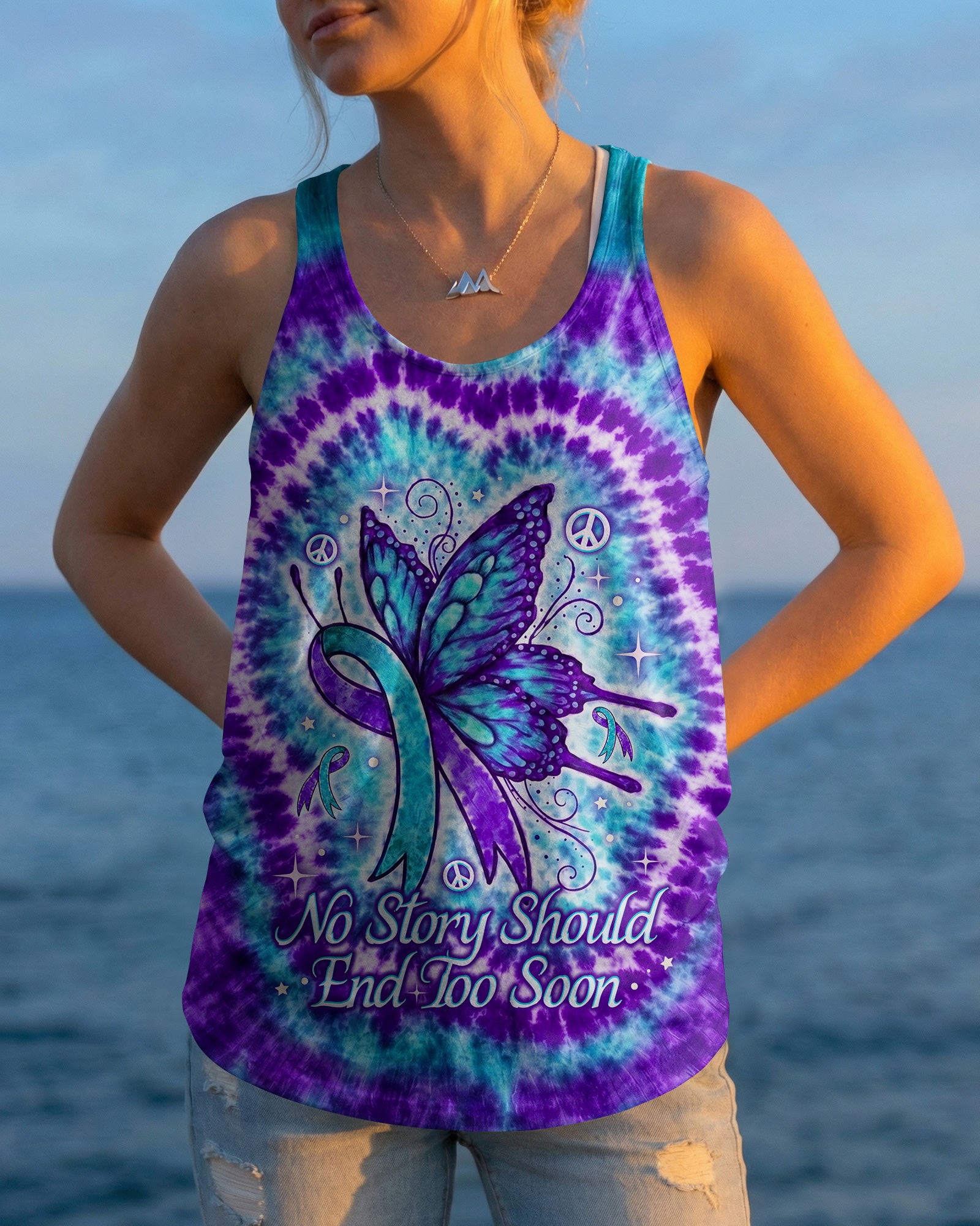 NO STORY SHOULD END TOO SOON BUTTERFLY SUICIDE PREVENTION ALL OVER PRINT  - TLNO1607261