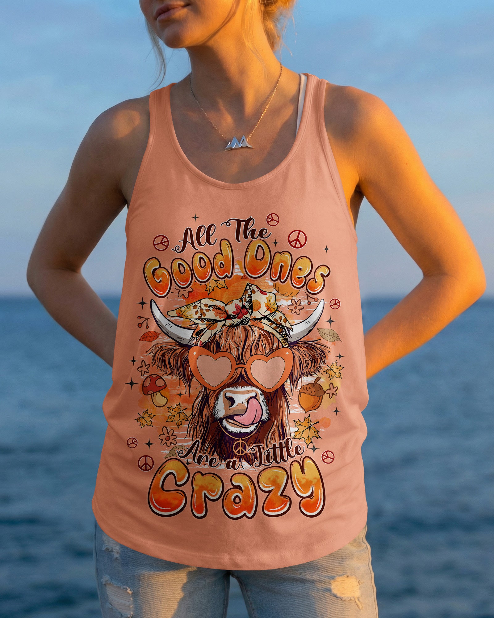 ALL THE GOOD ONES ARE A LITTLE CRAZY HIGHLAND COW ALL OVER PRINT - TYPQ0608261