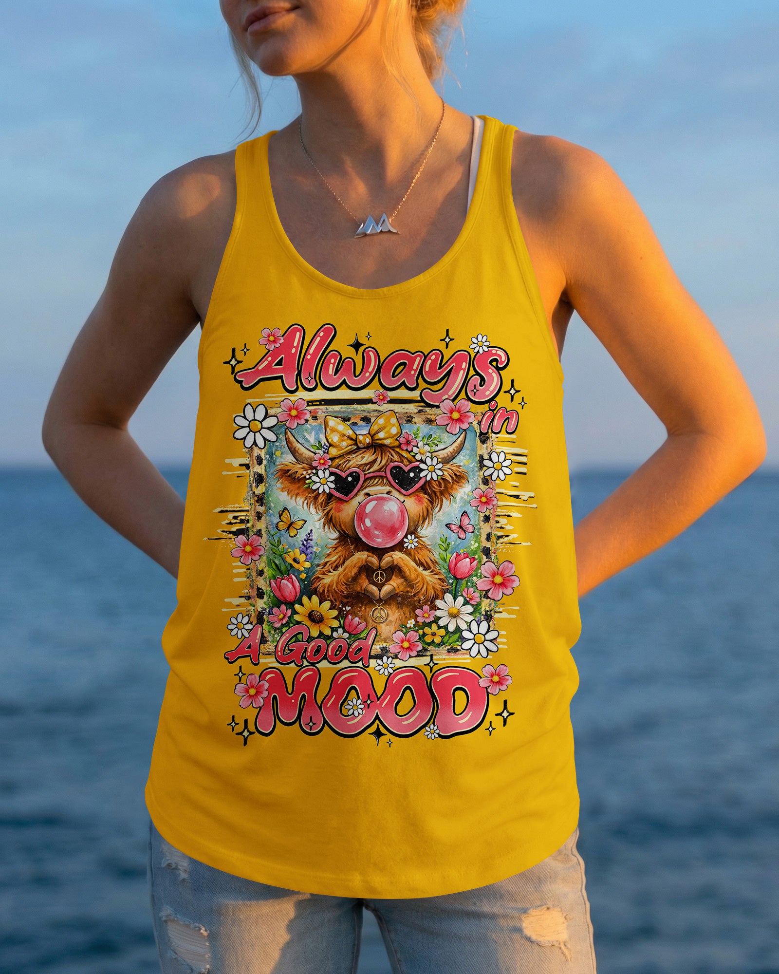 ALWAYS IN A GOOD MOOD COW ALL OVER PRINT - TY2105263