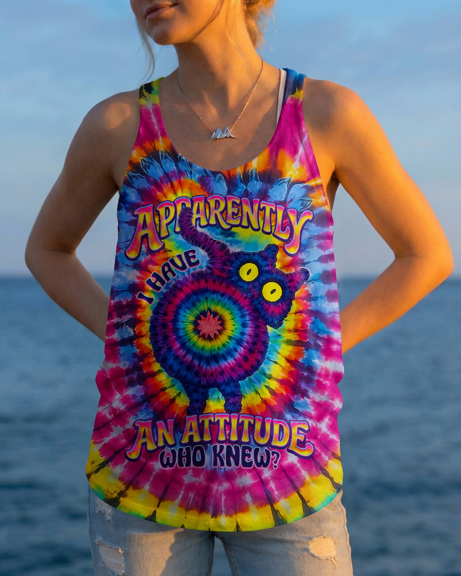 APPARENTLY I HAVE AN ATTITUDE WHO KNEW CAT ALL OVER PRINT - TLNO0403262