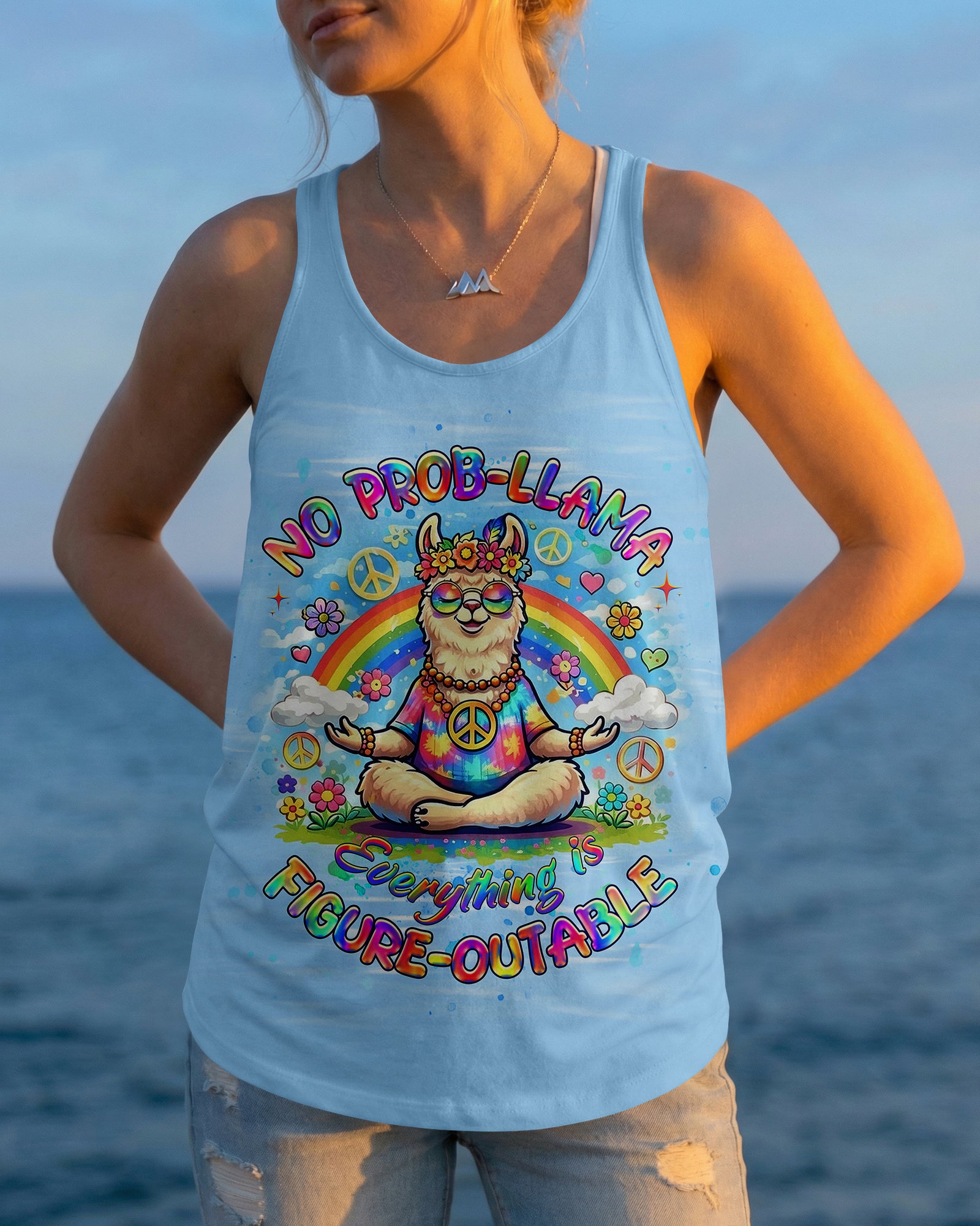 NO PROB-LLAMA ALL OVER PRINT - YHHG1102261