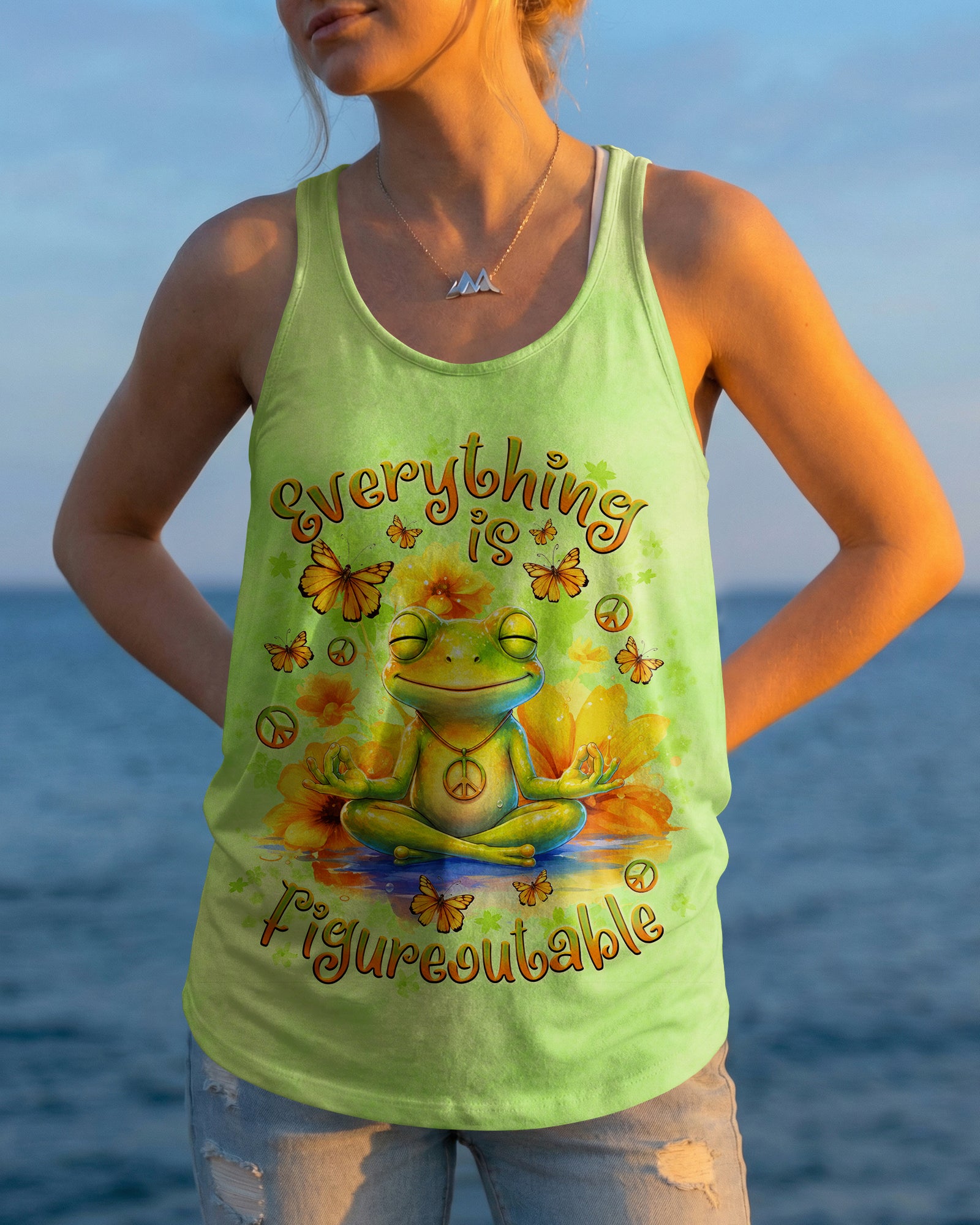 EVERYTHING IS FIGUREOUTABLE FROG ALL OVER PRINT  - TLNO1107261
